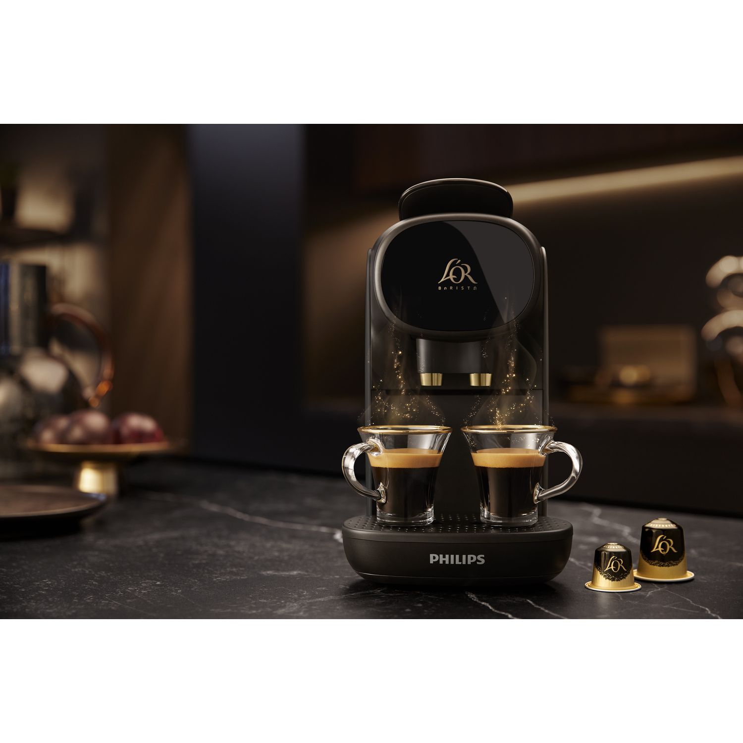 Voir la diapositive 6 : PHILIPS Cafetière à capsule L'or Barista LM9012/60 - Noir