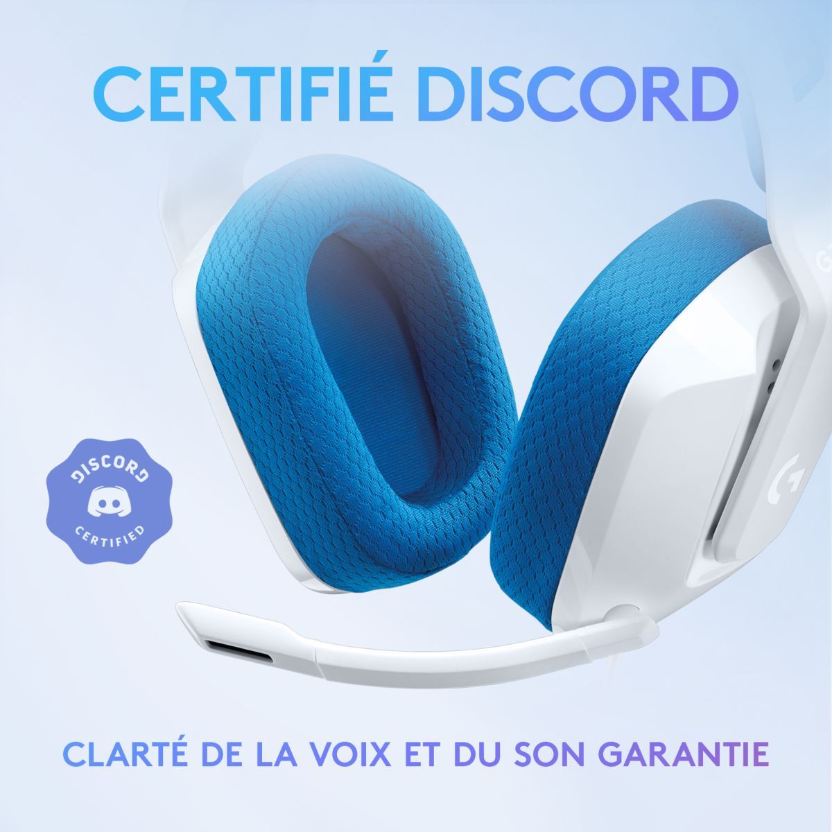 LOGITECH Casque Gaming G335 BL - Blanc et bleu