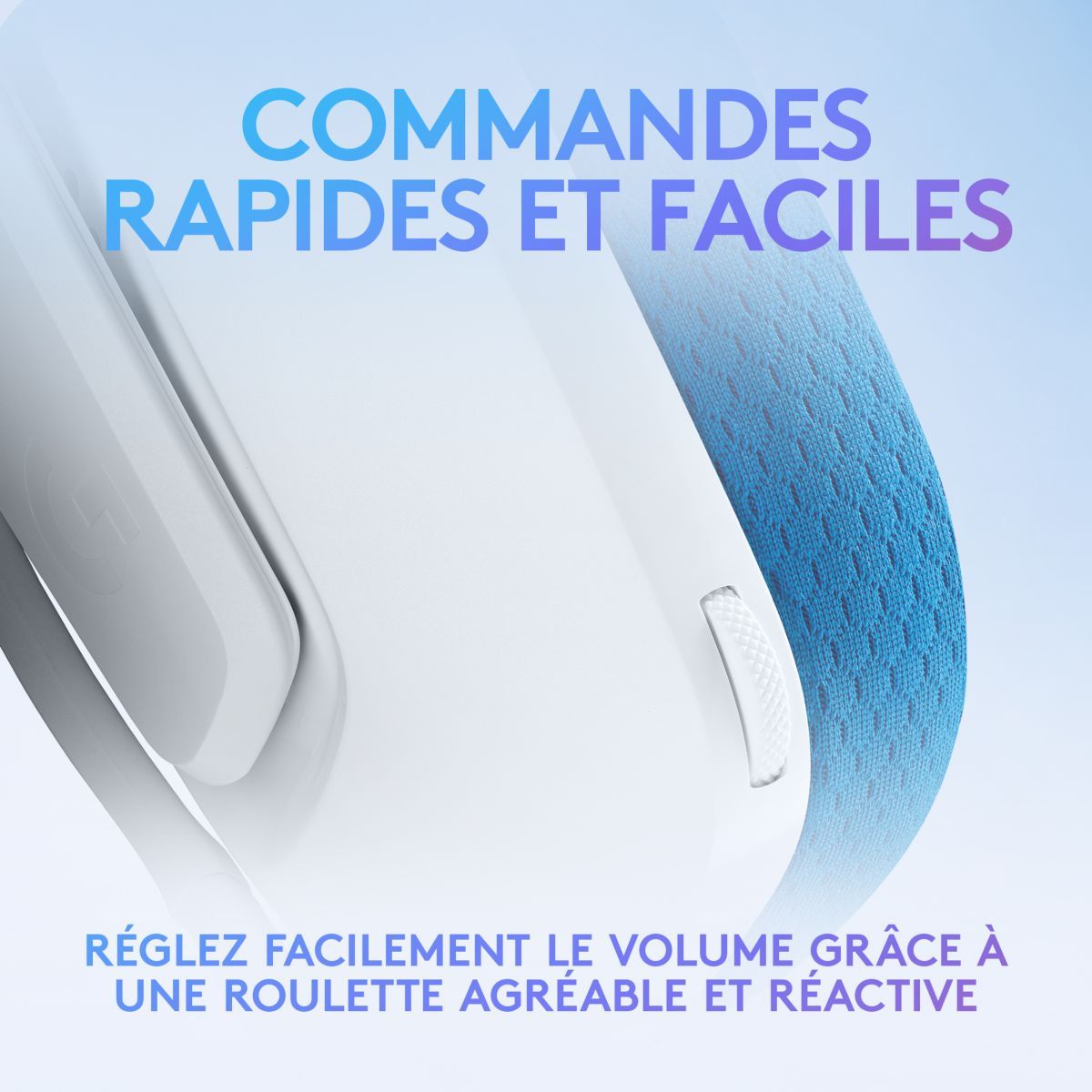 LOGITECH Casque Gaming G335 BL - Blanc et bleu