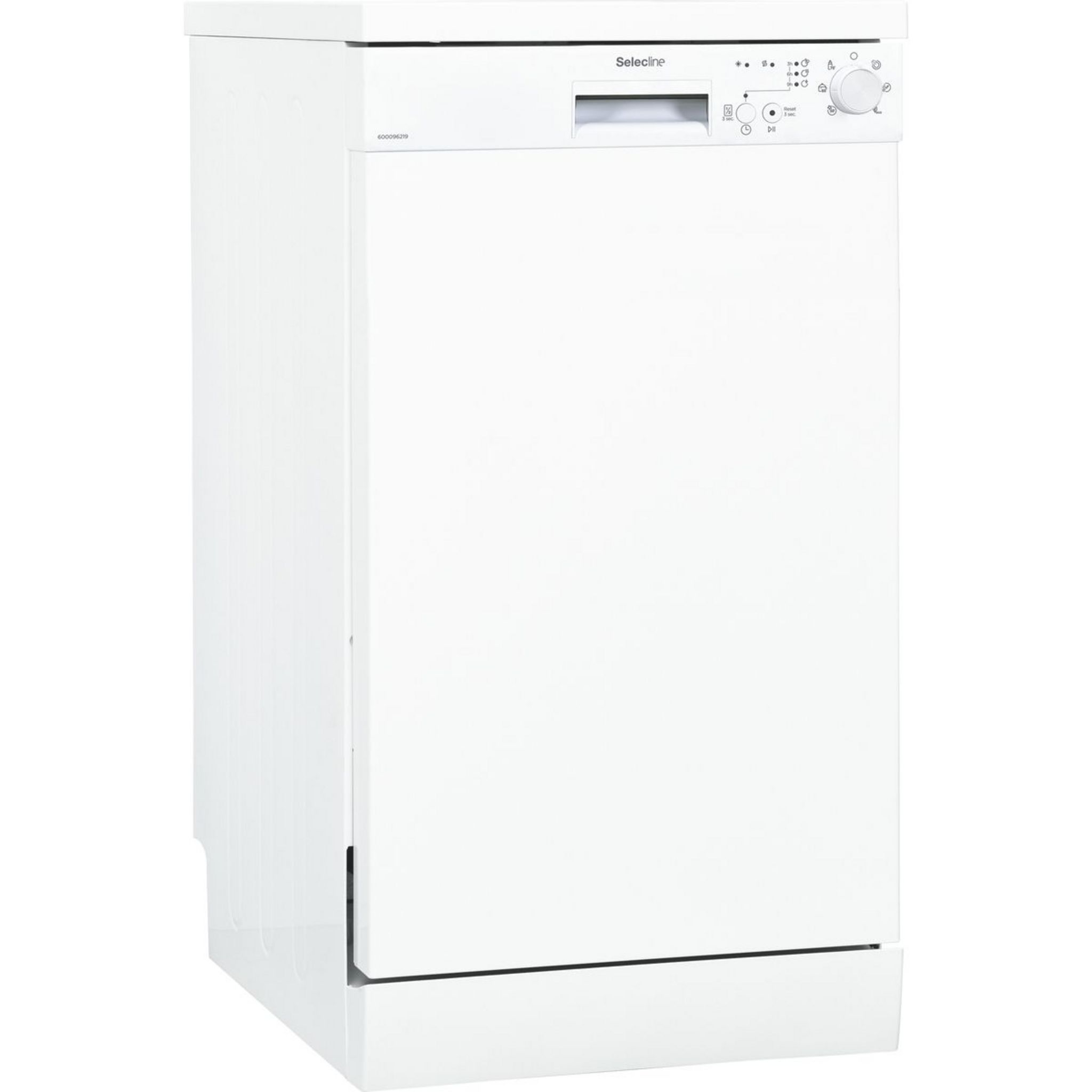 Voir la diapositive 4 : SELECLINE Lave vaisselle pose libre 600096219, 10 couverts, 45 cm, 49 dB, 6 programmes, E