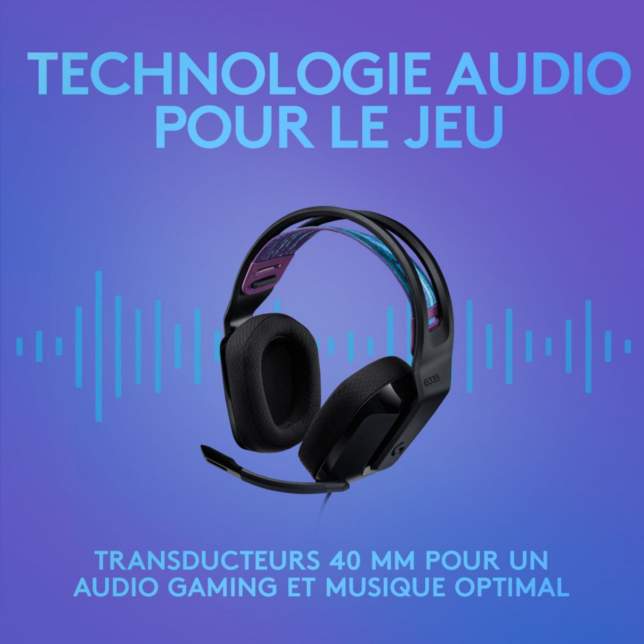 Voir la diapositive 9 : LOGITECH Casque Gaming G335 NR - Noir