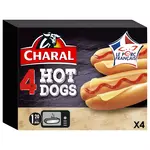 CHARAL Hot dogs saveur ketchup 4 pieces 500g