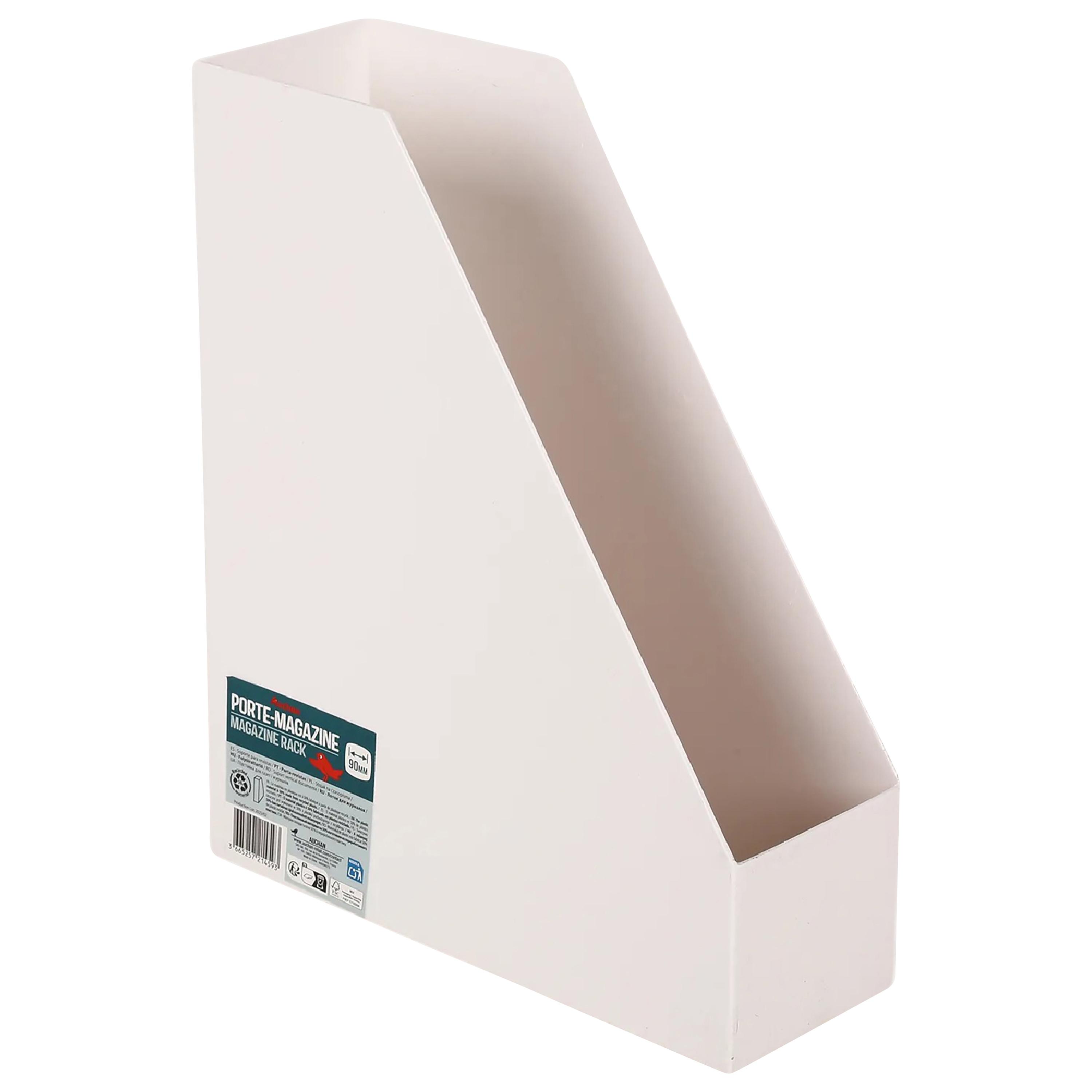 AUCHAN Range revues en Plastique - Blanc