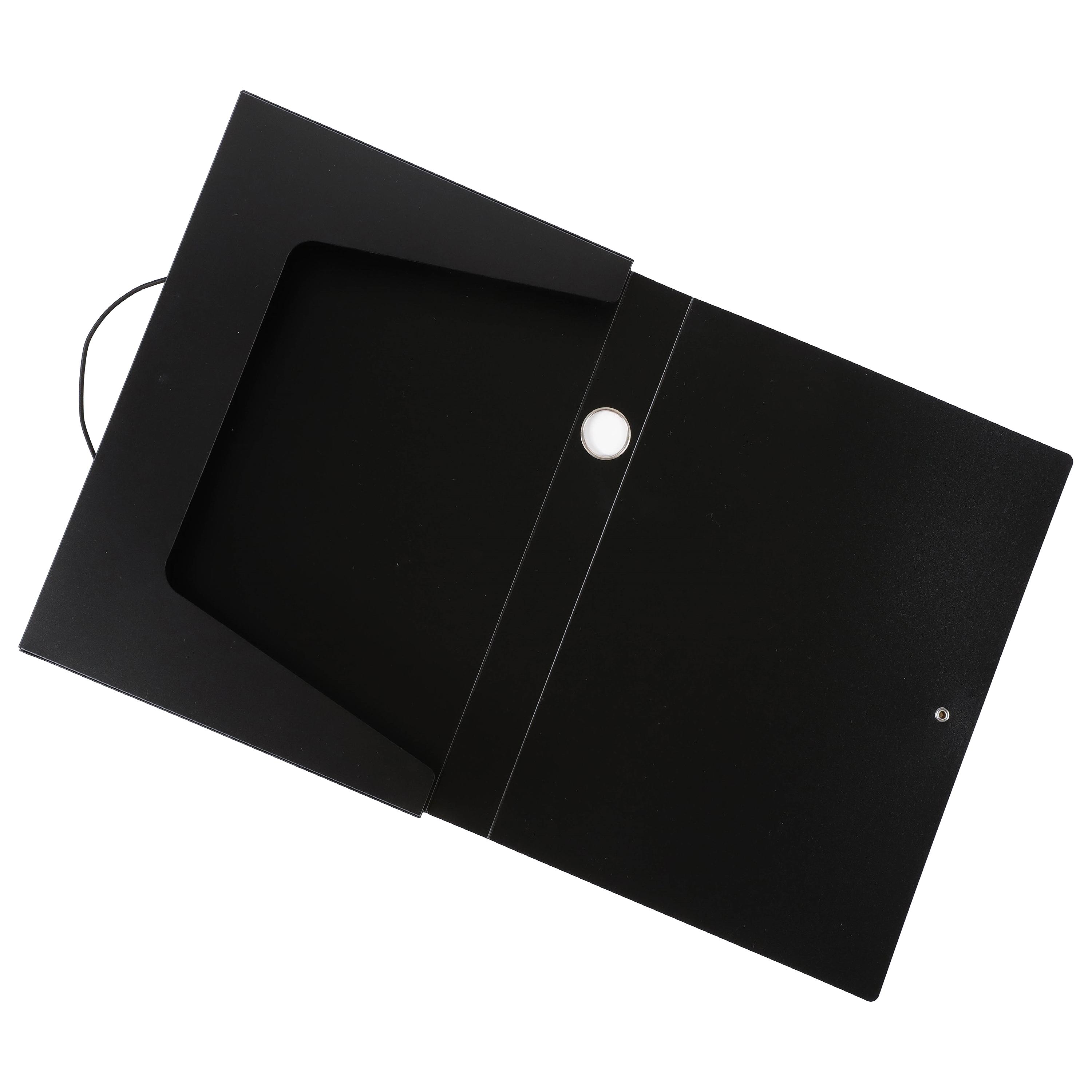 Voir la diapositive 2 : AUCHAN Boite de classement A4 38mm polypro - Noir