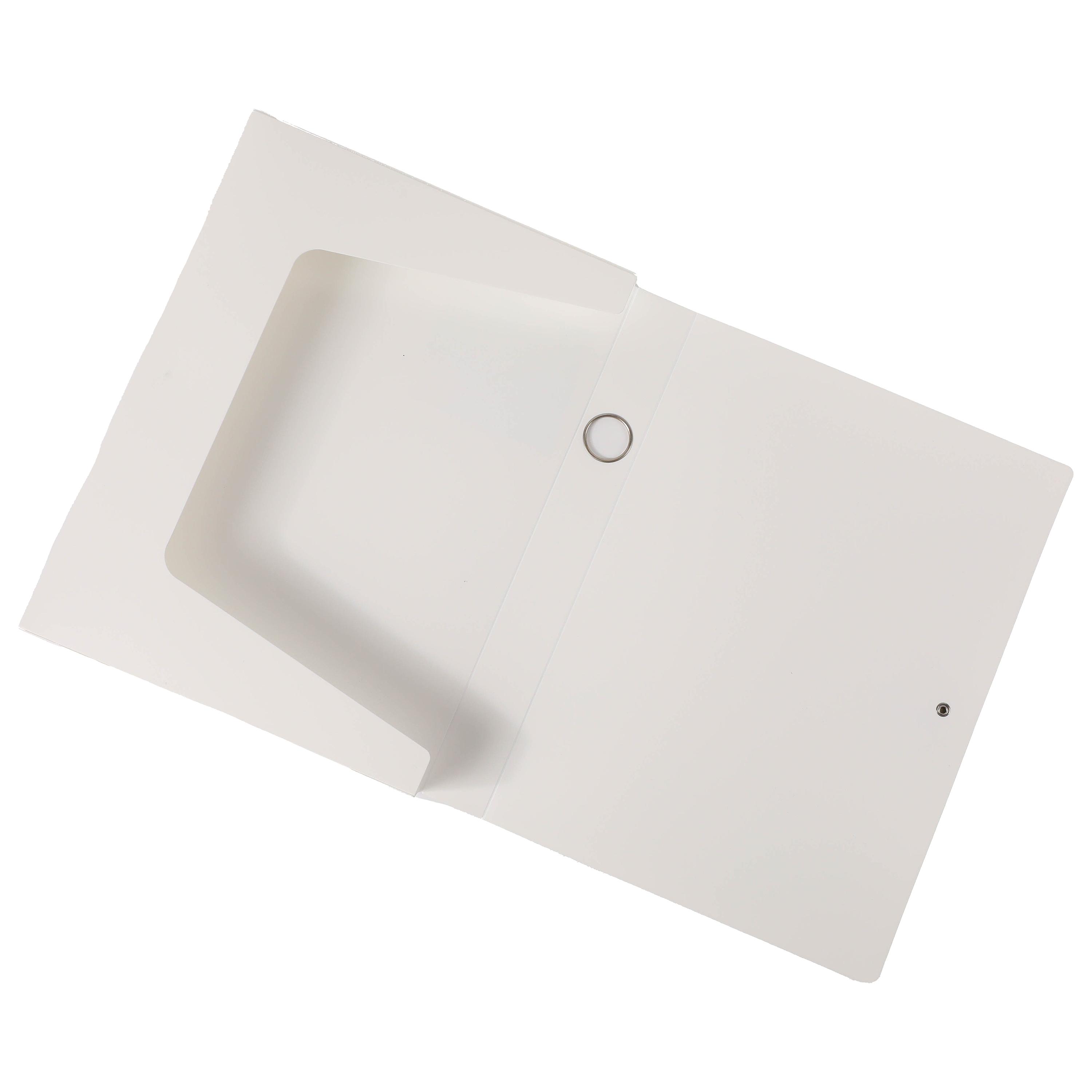 Voir la diapositive 2 : AUCHAN Boite de classement A4 38mm Polypro - Blanc