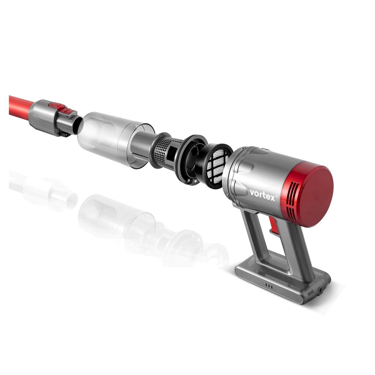 VORTEX Aspirateur balai F13 - Rouge