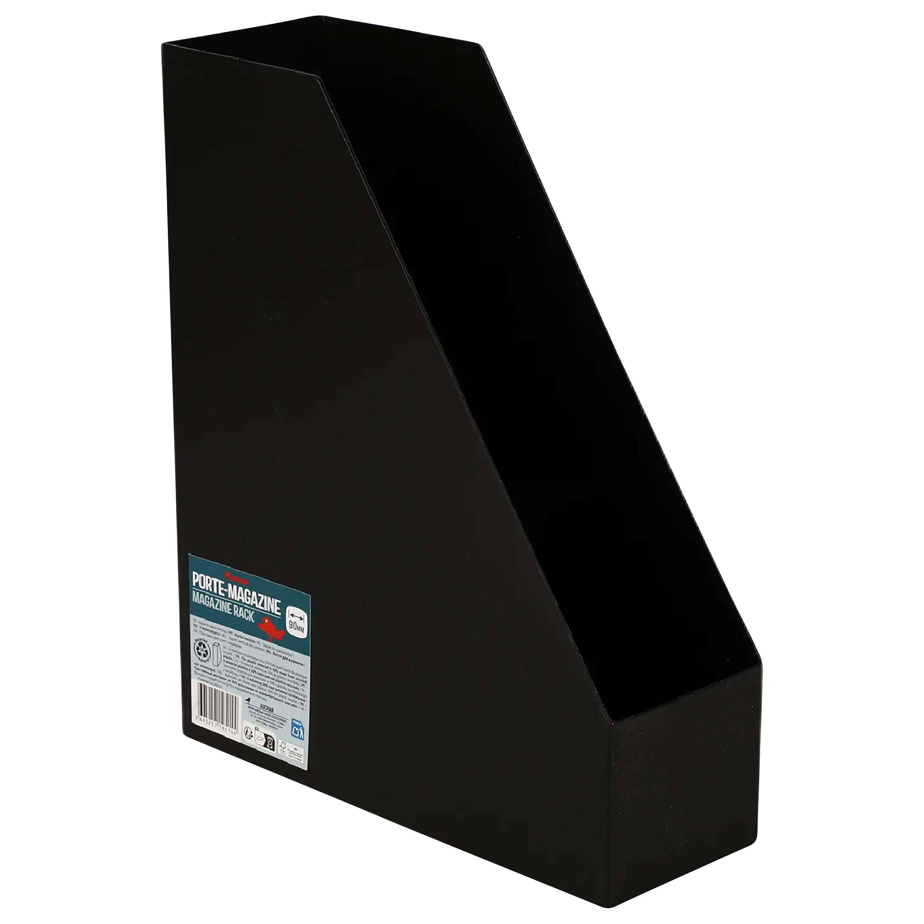 AUCHAN Range revues Plastique - Noir