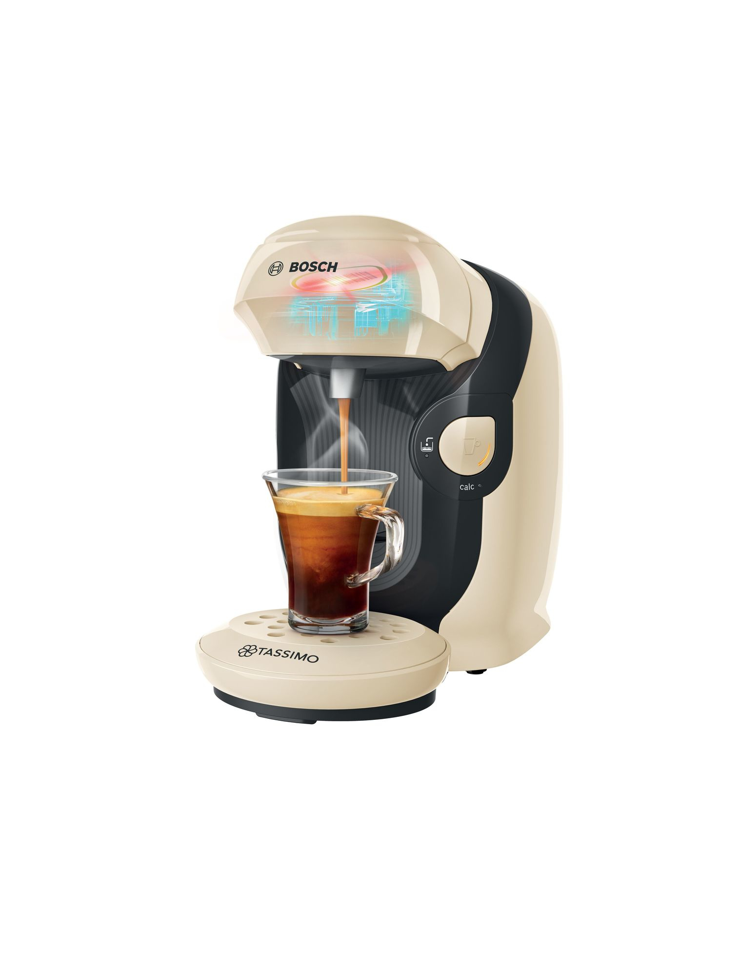 Voir la diapositive 7 : BOSCH Cafetière à dosette Tassimo TAS1107 - Crème