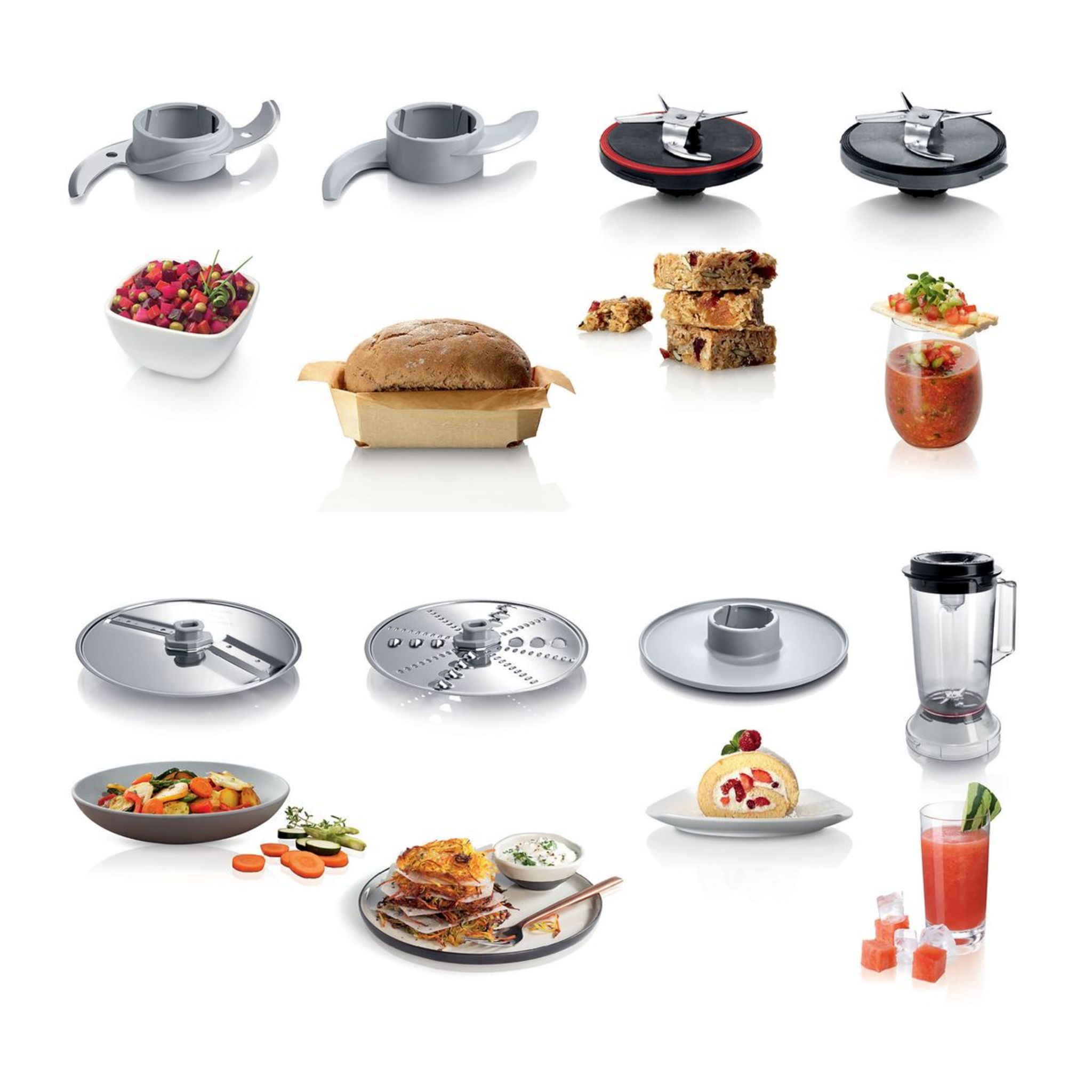 Voir la diapositive 6 : BOSCH Robot multifonction avec hachoir MCM3PM386 - Noir