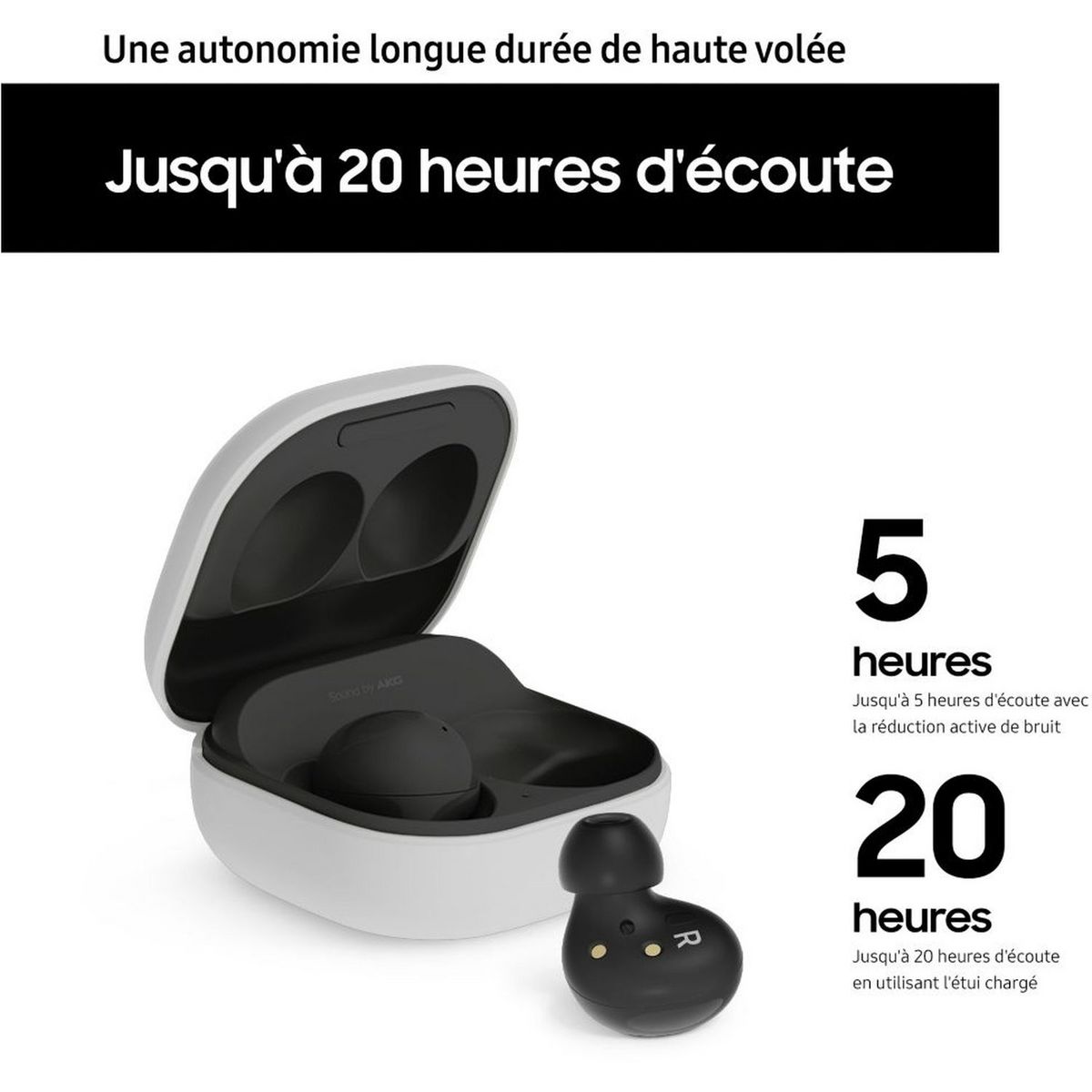 SAMSUNG Écouteurs Galaxy Buds 2 Buds avec Galaxy AI - Blanc