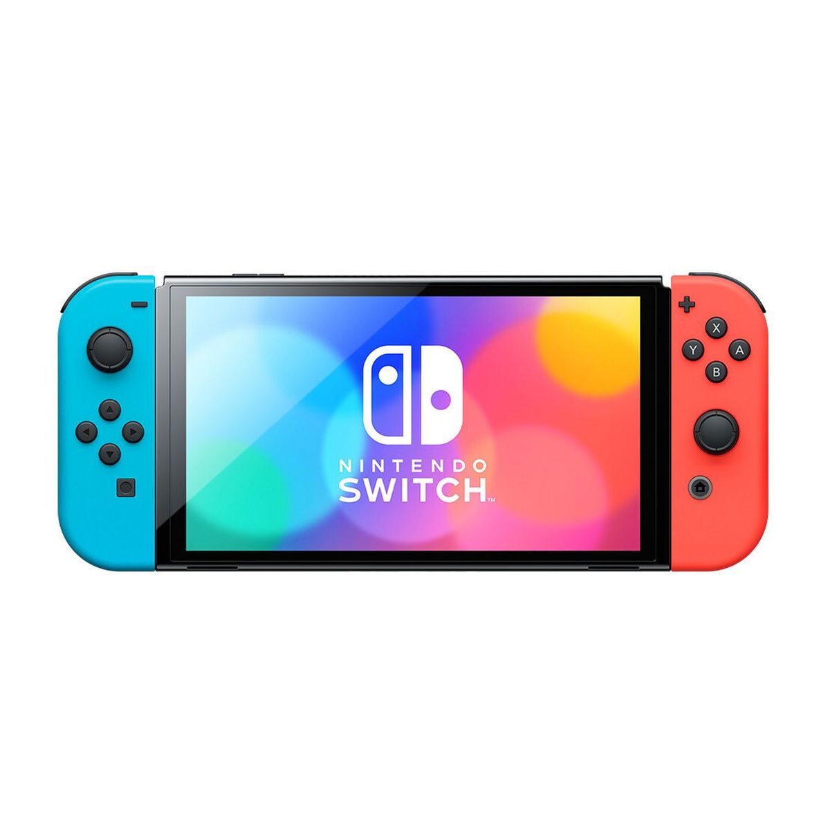 NINTENDO Nintendo Switch OLED avec station d'accueil et manettes Joy-Con bleu néon / rouge