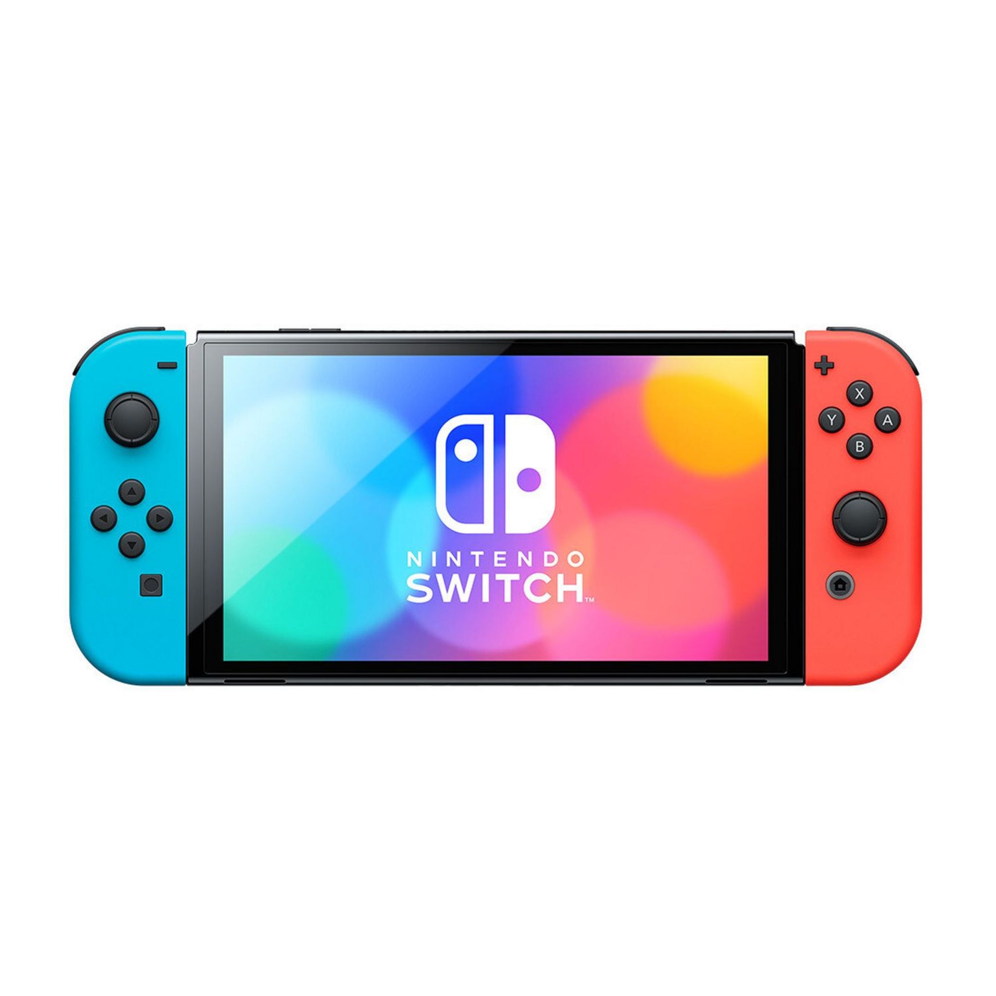 Voir la diapositive 3 : NINTENDO Nintendo Switch OLED avec station d'accueil et manettes Joy-Con bleu néon / rouge
