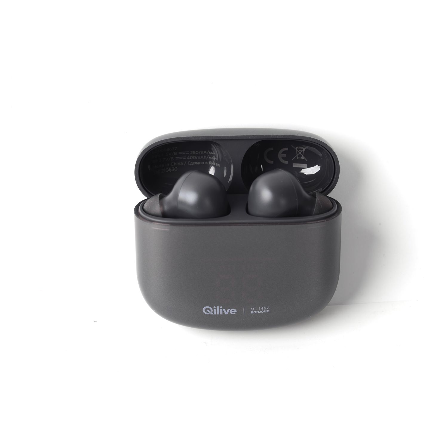 Voir la diapositive 5 : QILIVE Ecouteurs sans fil TWS Q1467 - Gris foncé - Technologie ENC - Affichage LED du niveau de charge