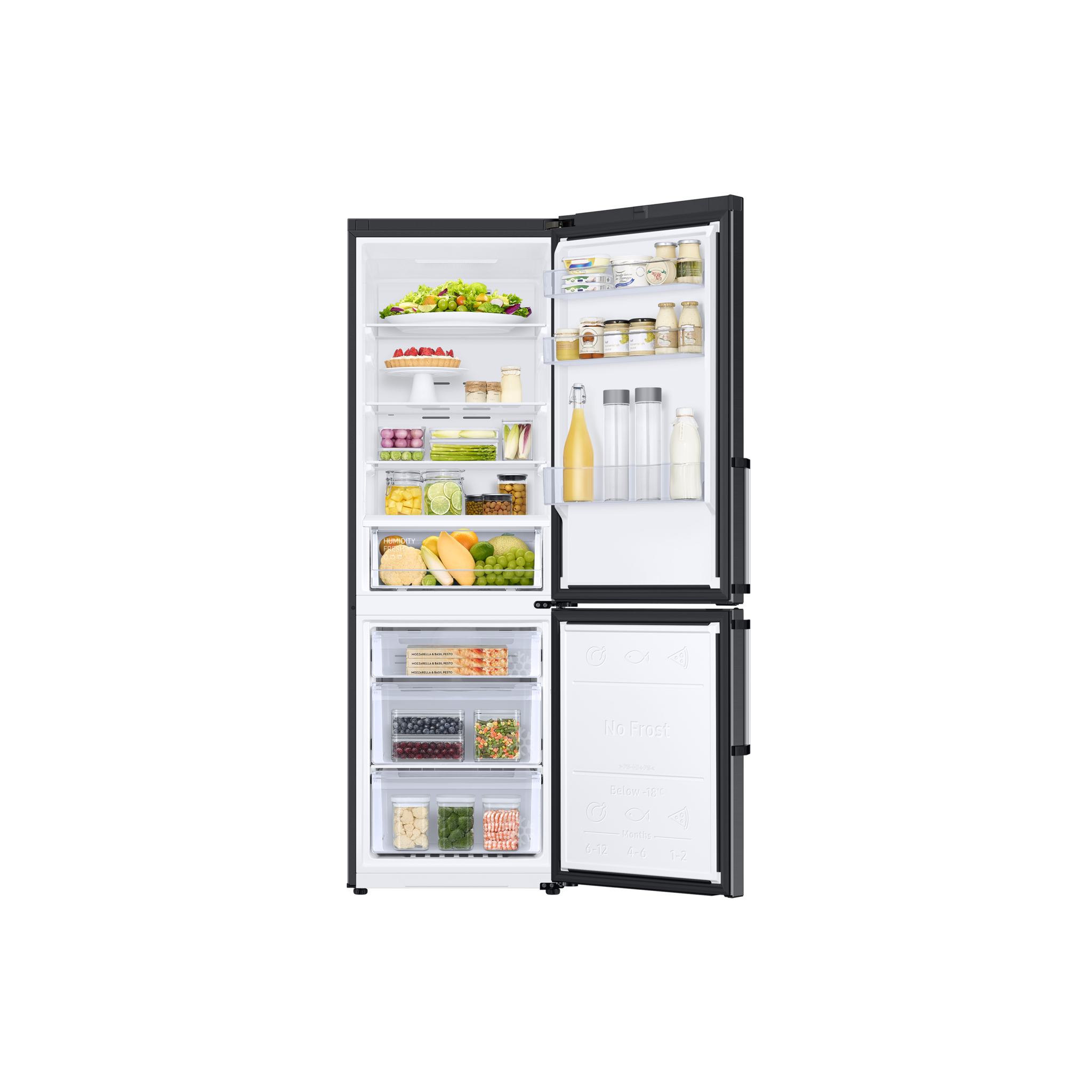 Voir la diapositive 4 : SAMSUNG Réfrigérateur combiné RL34T620EBN, 344 L, Froid ventilé No frost, E