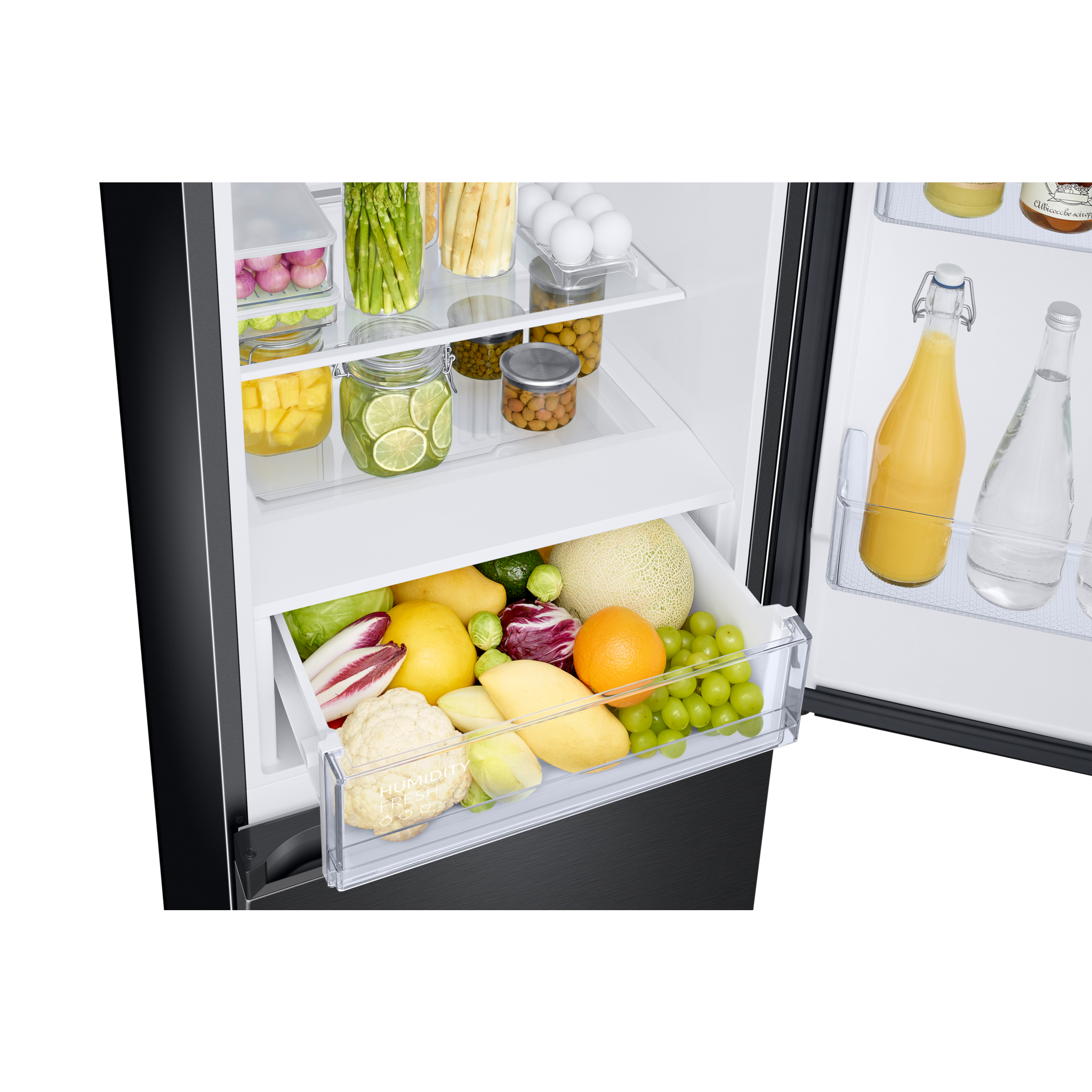 Voir la diapositive 8 : SAMSUNG Réfrigérateur combiné RL34T620EBN, 344 L, Froid ventilé No frost, E