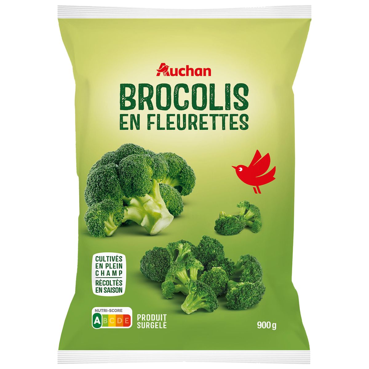 AUCHAN Brocolis en fleurettes 5 portions 900g