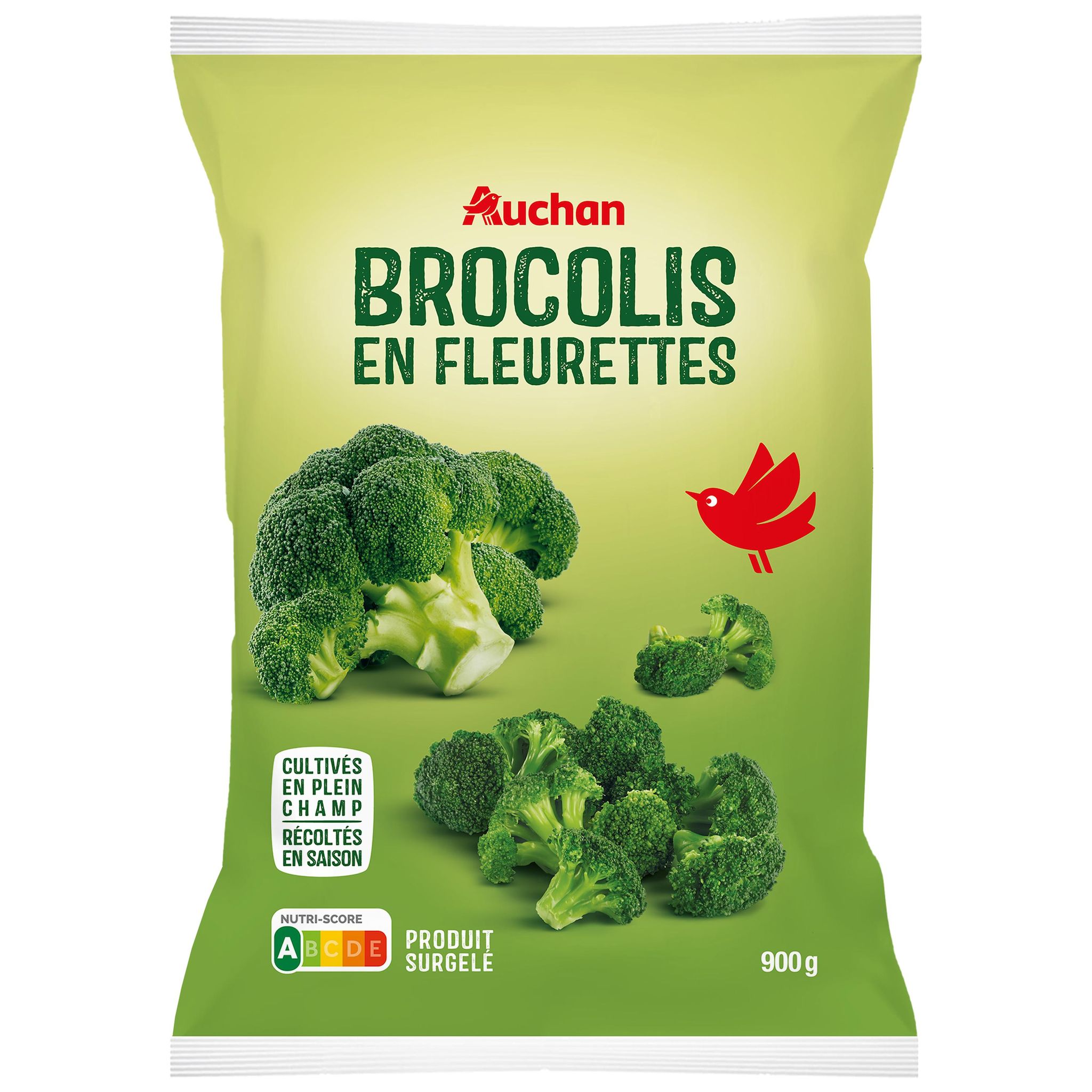 Voir la diapositive 3 : AUCHAN Brocolis en fleurettes 5 portions 900g