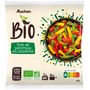 Voir la diapositive 2 : AUCHAN BIO Trio de poivrons en lanières 3 portions 600g