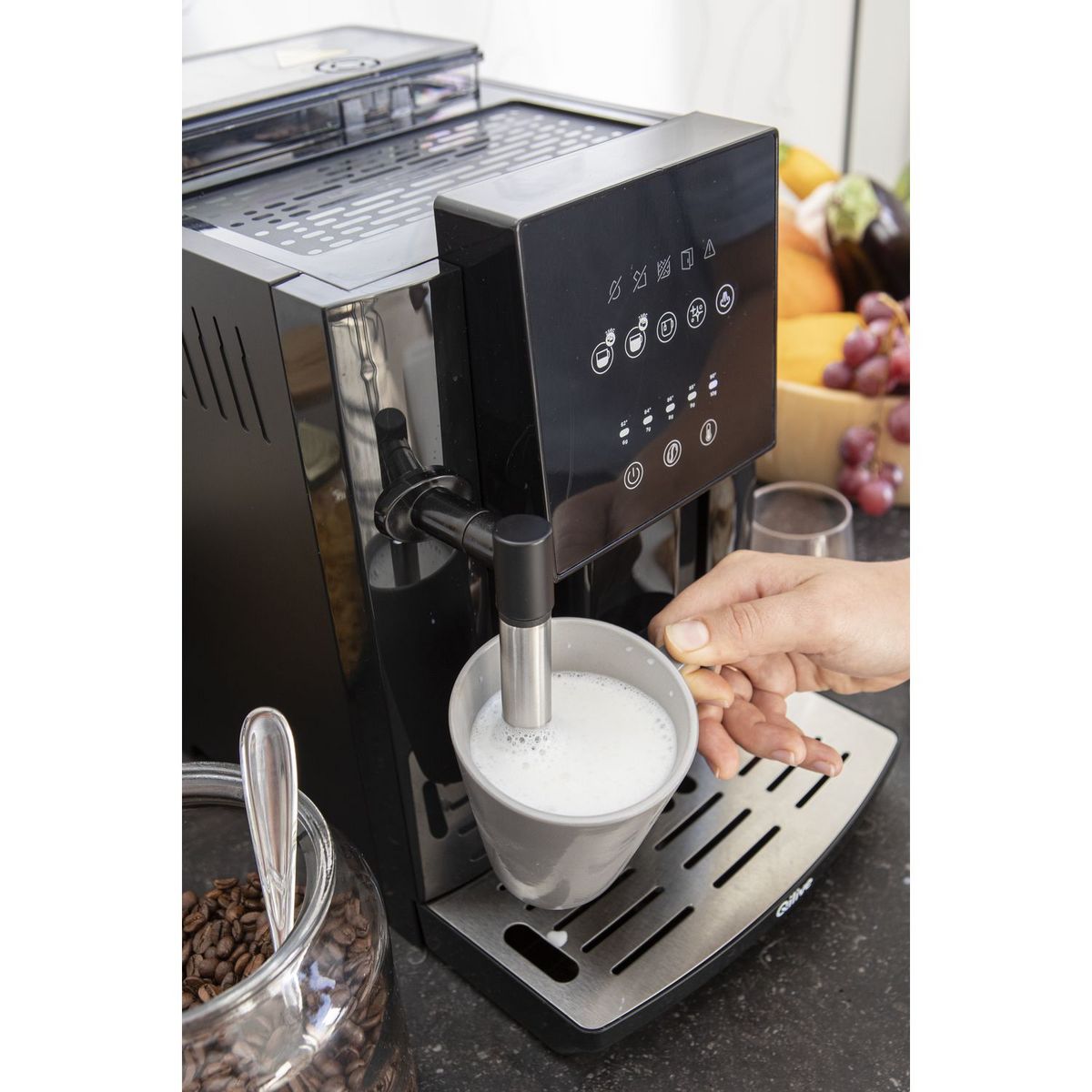 QILIVE Machine à café expresso avec broyeur à grain Q.5404 - Noir