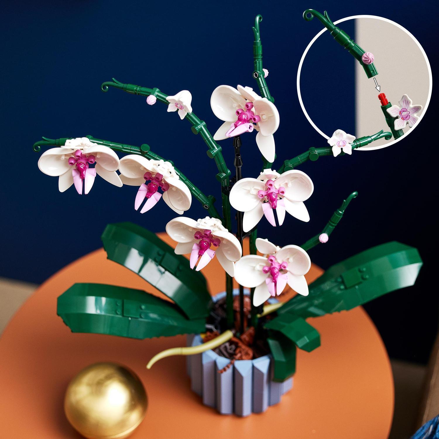 Voir la diapositive 4 : LEGO Botanicals 10311 L’Orchidée - Plante Artificielle d'Intérieur, Décoration de Maison