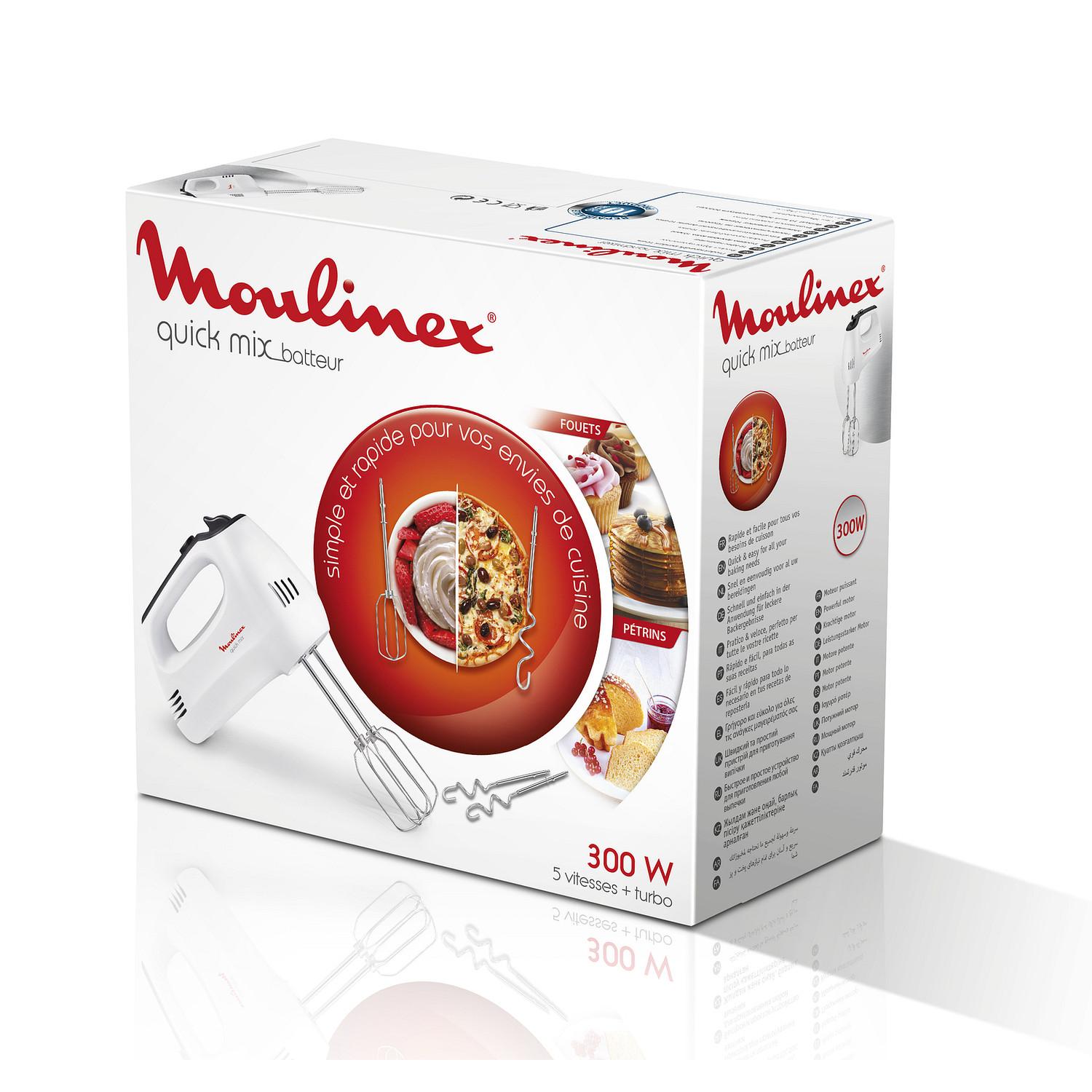 Voir la diapositive 3 : MOULINEX Batteur électrique HM3101B1 - Blanc