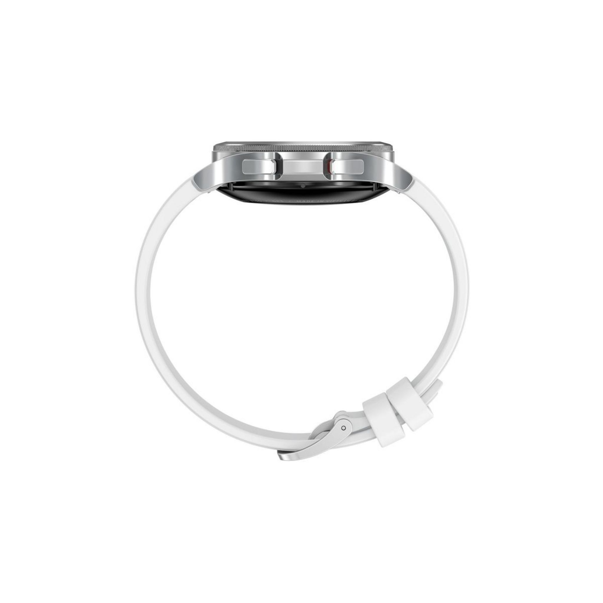 Voir la diapositive 3 : SAMSUNG Galaxy Watch4 Classic Argent42mm Bracelet Ridge Sport Blanc