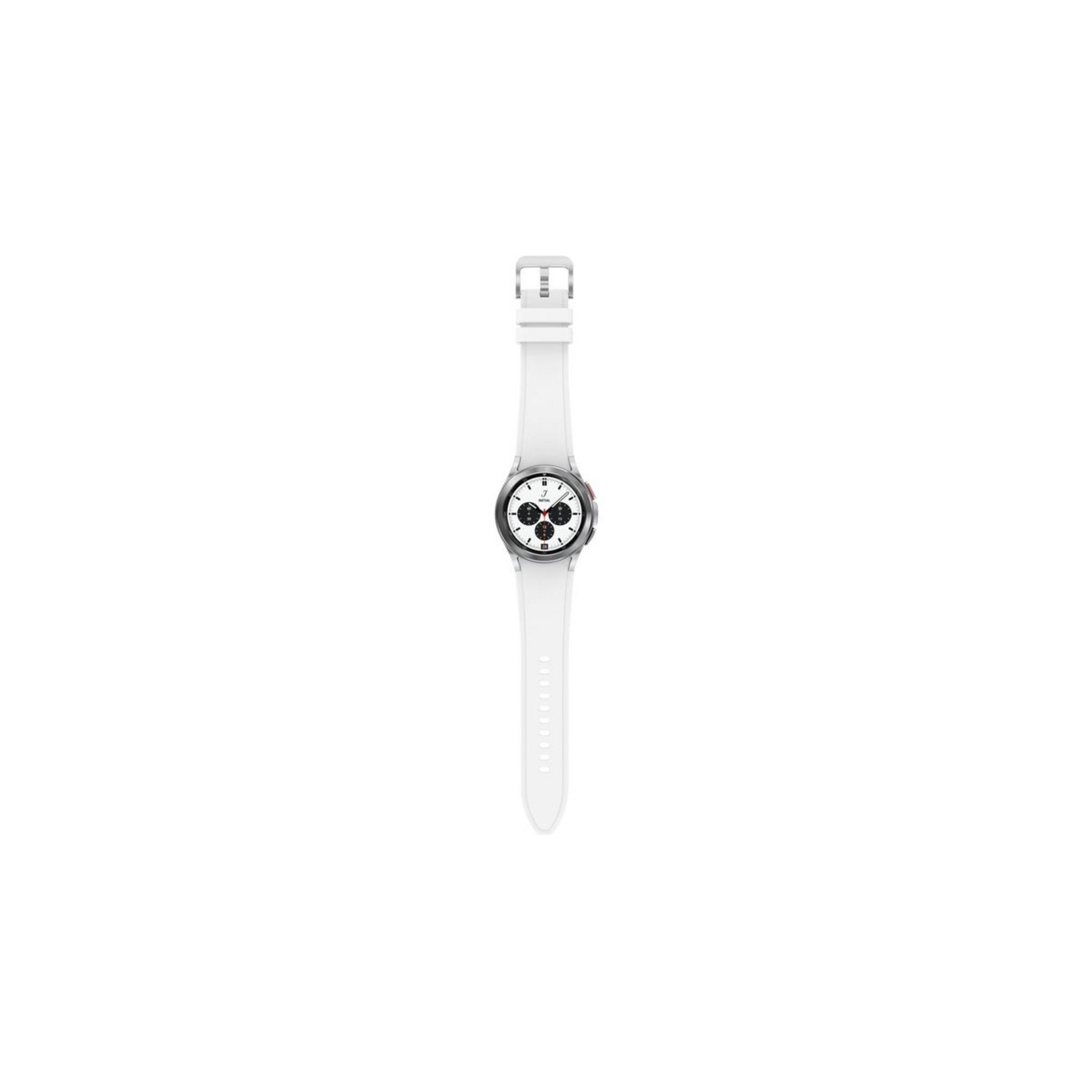 Voir la diapositive 5 : SAMSUNG Galaxy Watch4 Classic Argent42mm Bracelet Ridge Sport Blanc