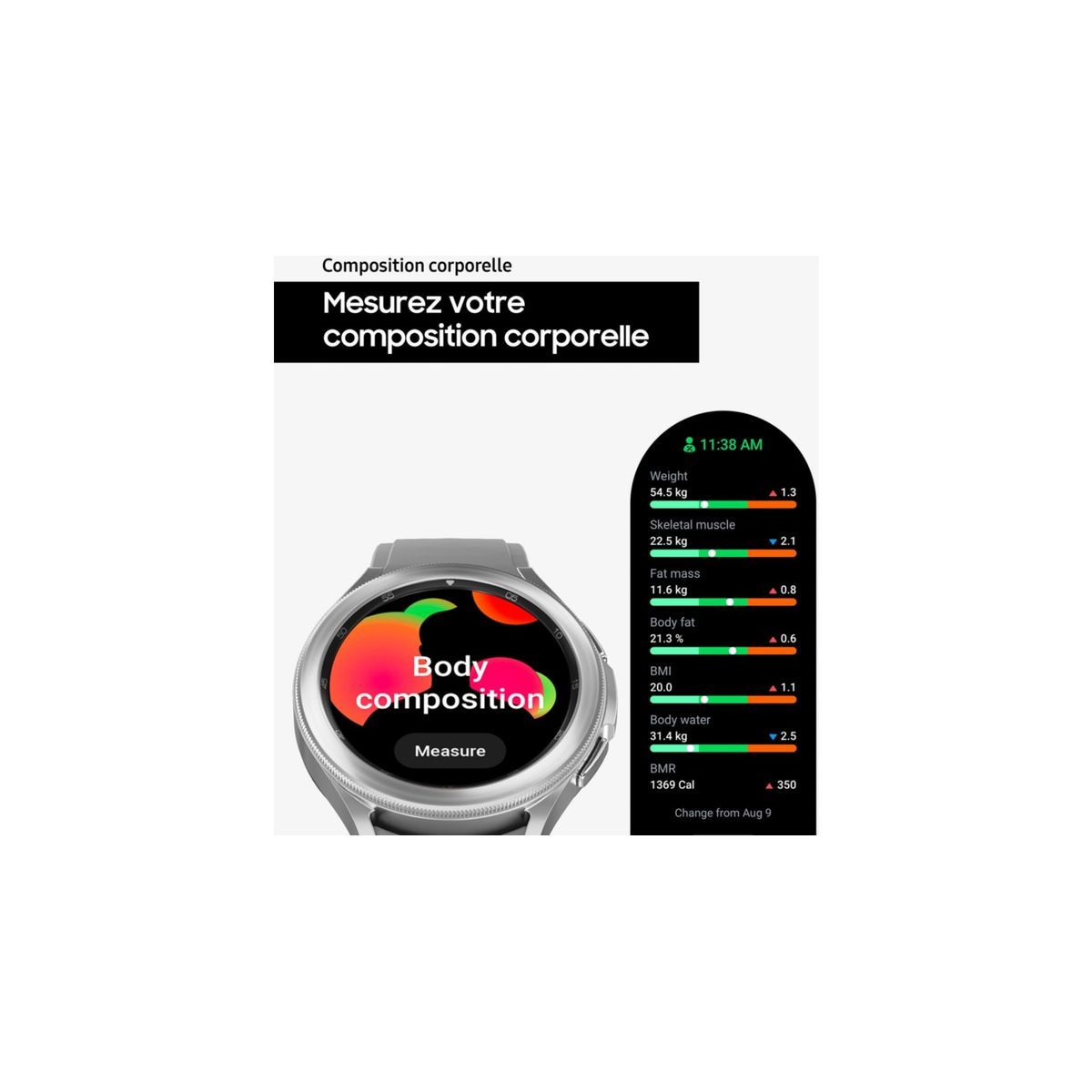 SAMSUNG Galaxy Watch4 Classic Argent42mm Bracelet Ridge Sport Blanc