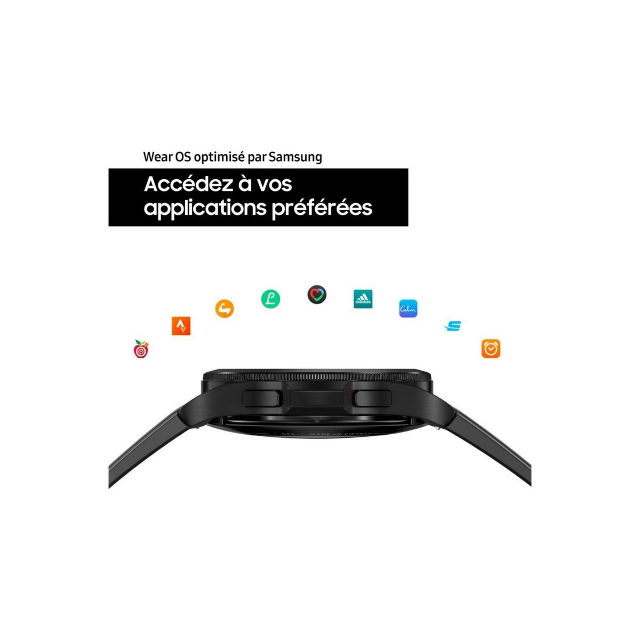 Voir la diapositive 7 : SAMSUNG Galaxy Watch4 Classic Argent42mm Bracelet Ridge Sport Blanc