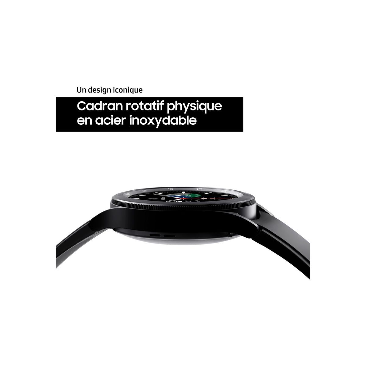 SAMSUNG Galaxy Watch4 Classic Argent42mm Bracelet Ridge Sport Blanc