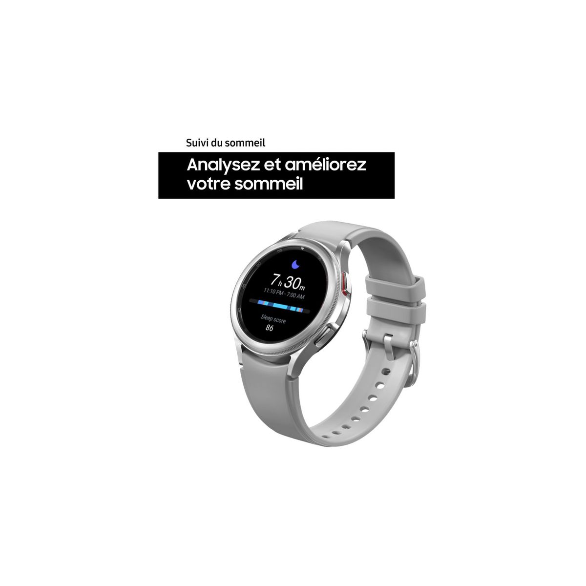 Voir la diapositive 7 : SAMSUNG Galaxy Watch4 Classic Noir 46mm Bracelet Ridge Sport Noir