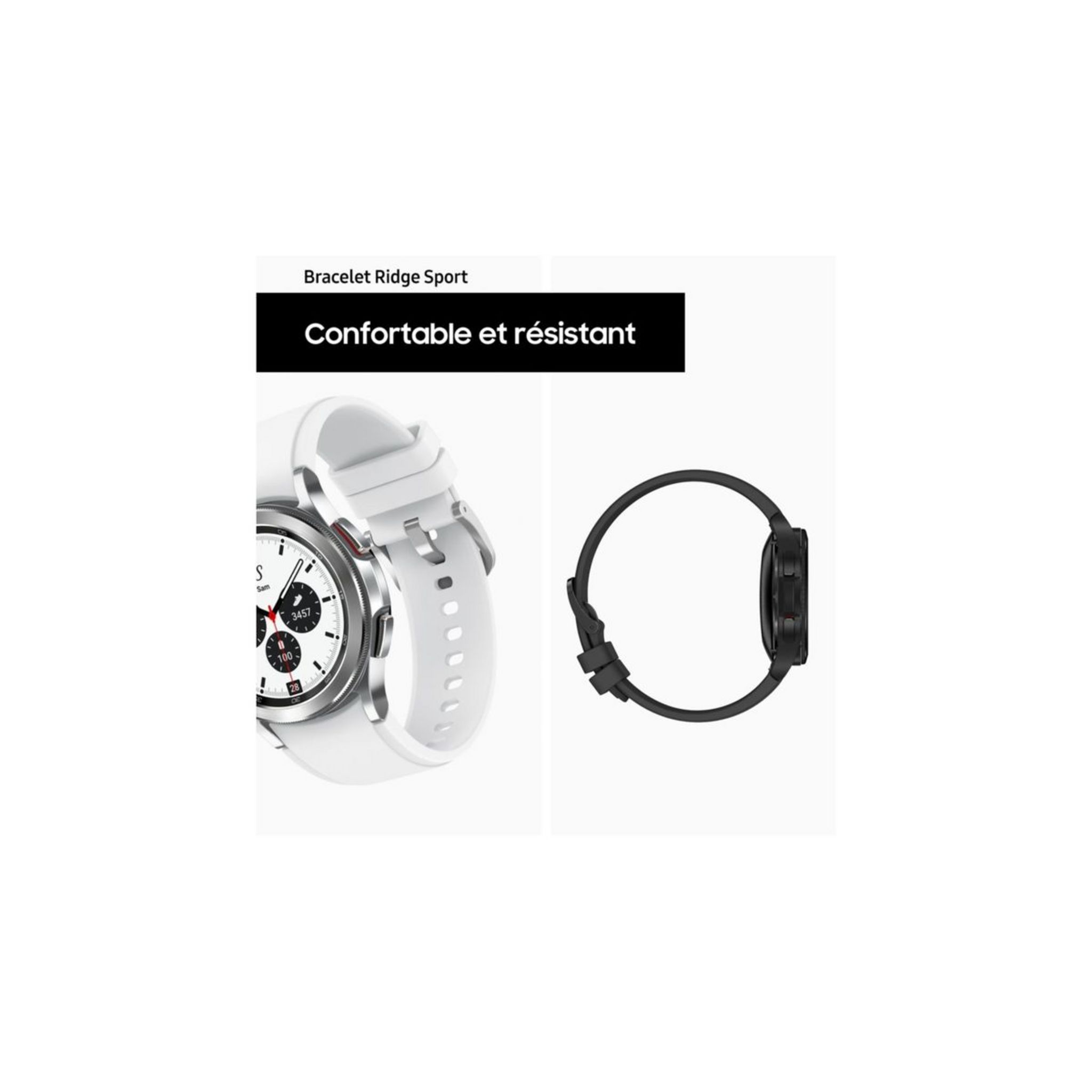 Voir la diapositive 7 : SAMSUNG Montre connectée Galaxy Watch 4 Classic Silver 42mm