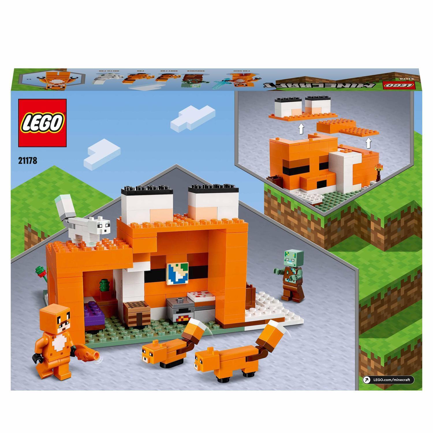 Voir la diapositive 8 : LEGO Minecraft 21178 - Le refuge du renard