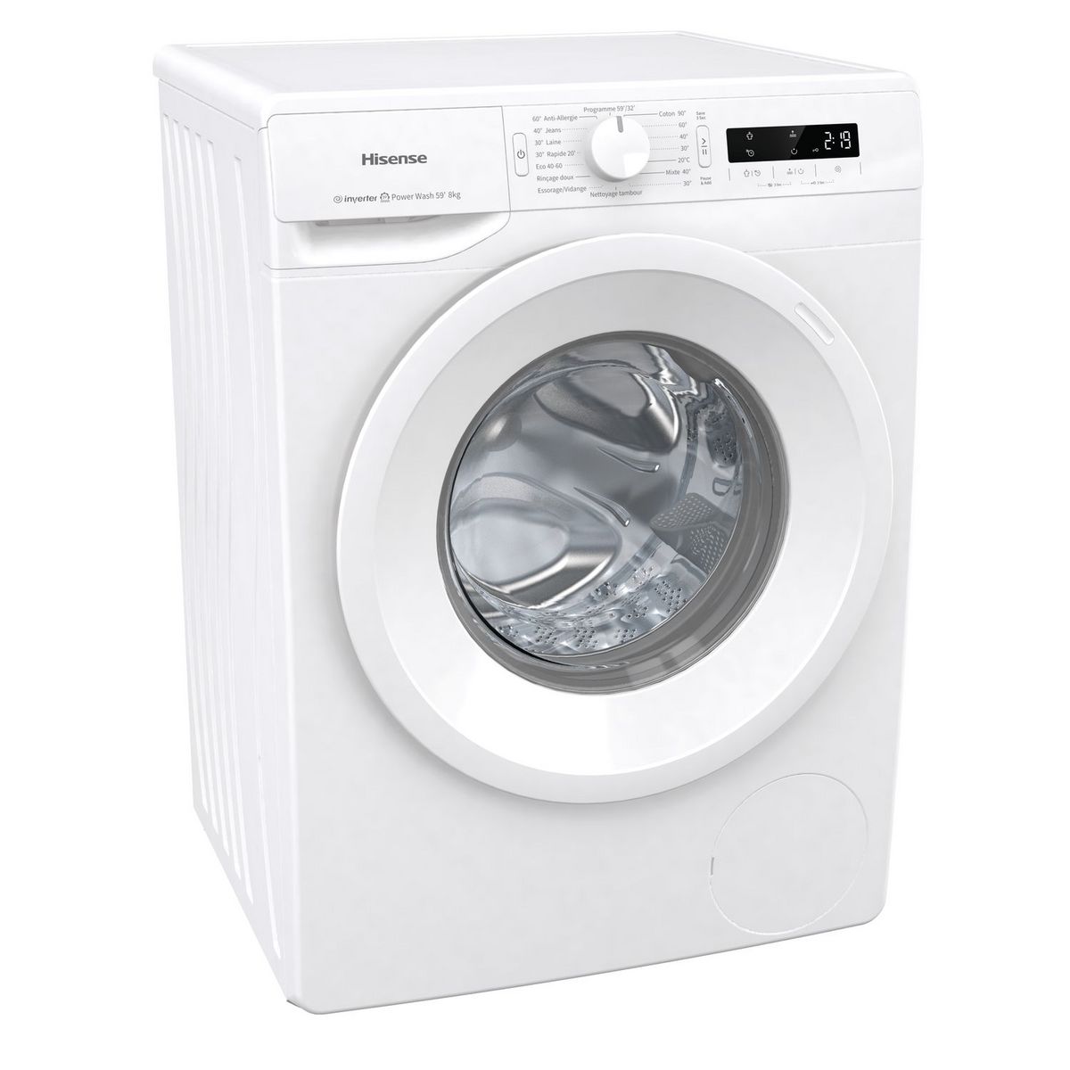 HISENSE Lave linge hublot WFGP80123V, 8 kg, 1200 T/min, B