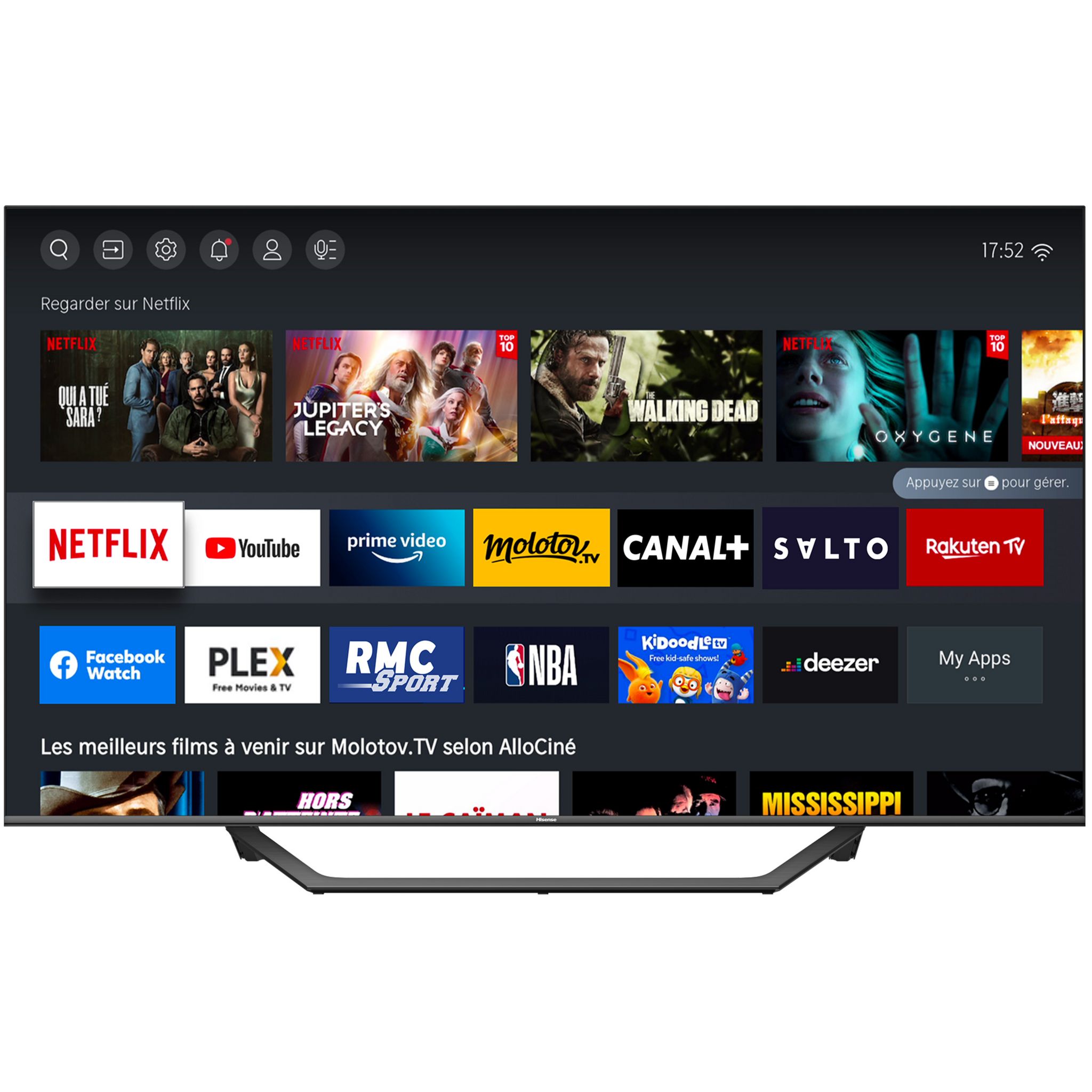 Voir la diapositive 6 : HISENSE 65A7GQ TV QLED 4K Ultra HD 164 cm Smart TV