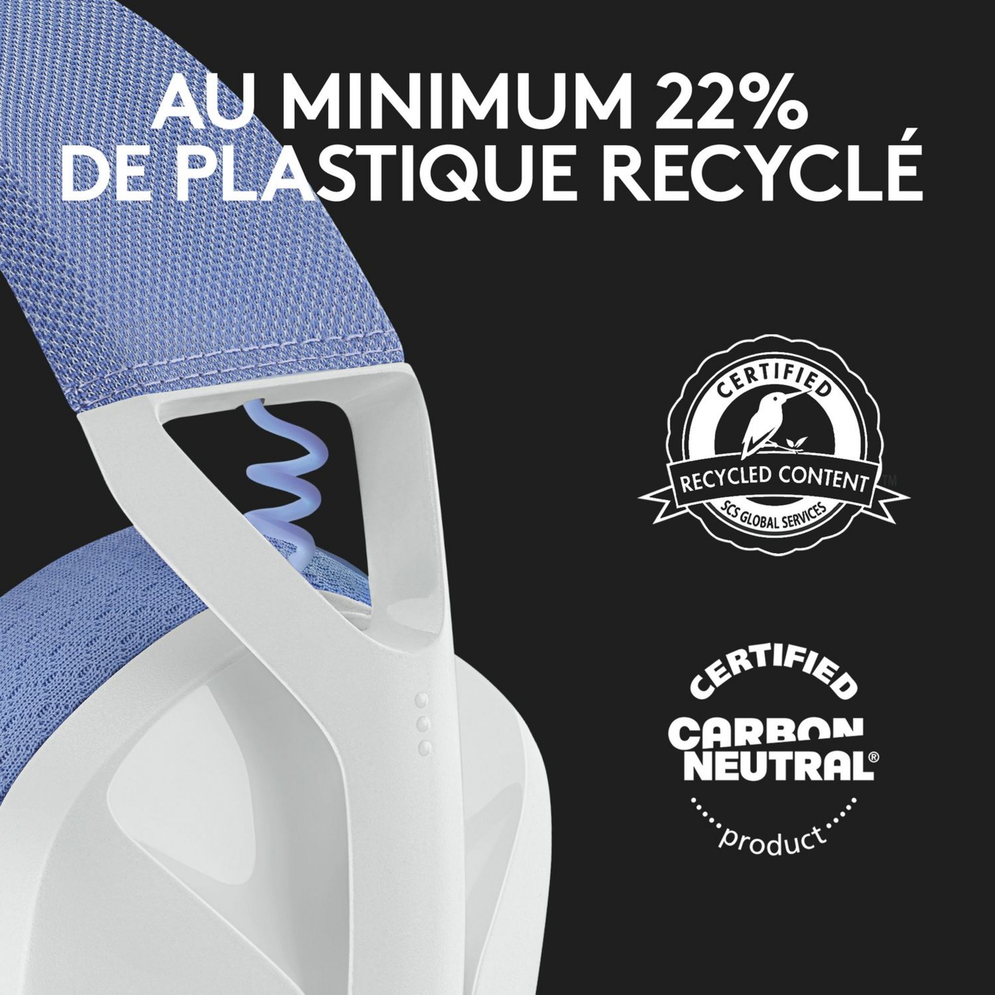 Voir la diapositive 5 : LOGITECH Casque GAMING G435 BL - Blanc et bleu