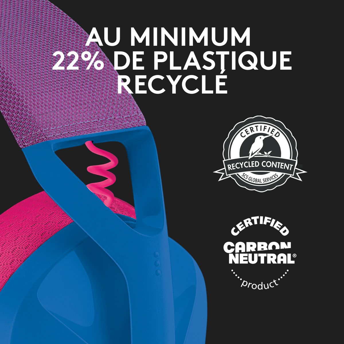 LOGITECH Casque GAM G435 BLE - Bleu et rose