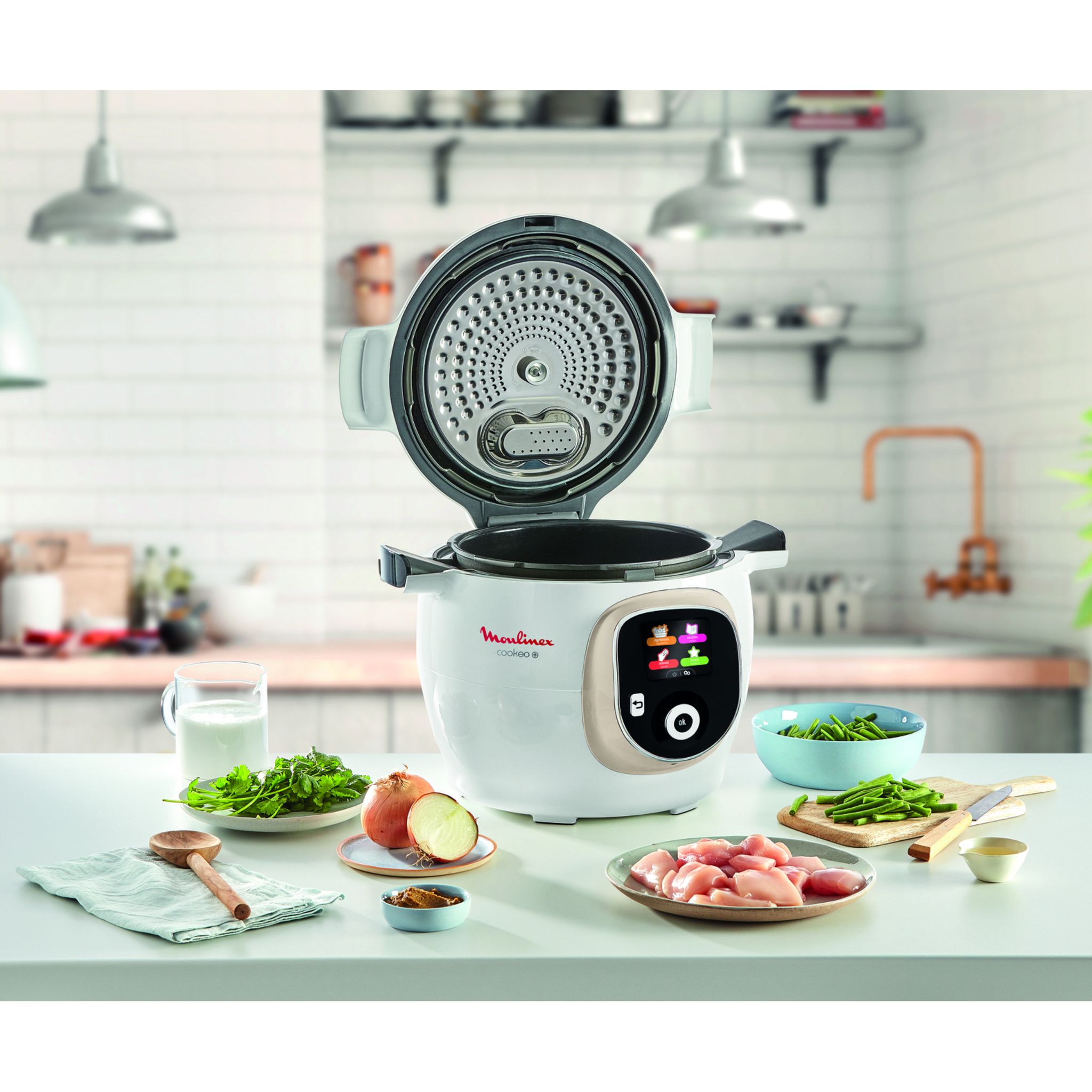 Voir la diapositive 5 : MOULINEX Multicuiseur intelligent cookeo CE851A10 - Blanc