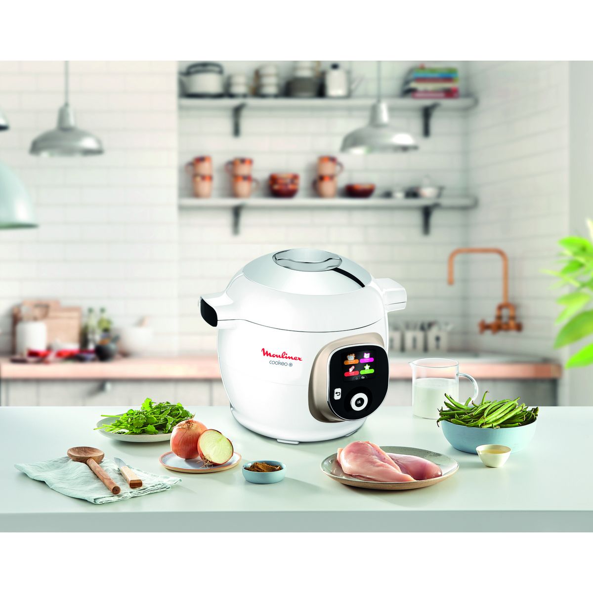 MOULINEX Multicuiseur intelligent cookeo CE851A10 - Blanc