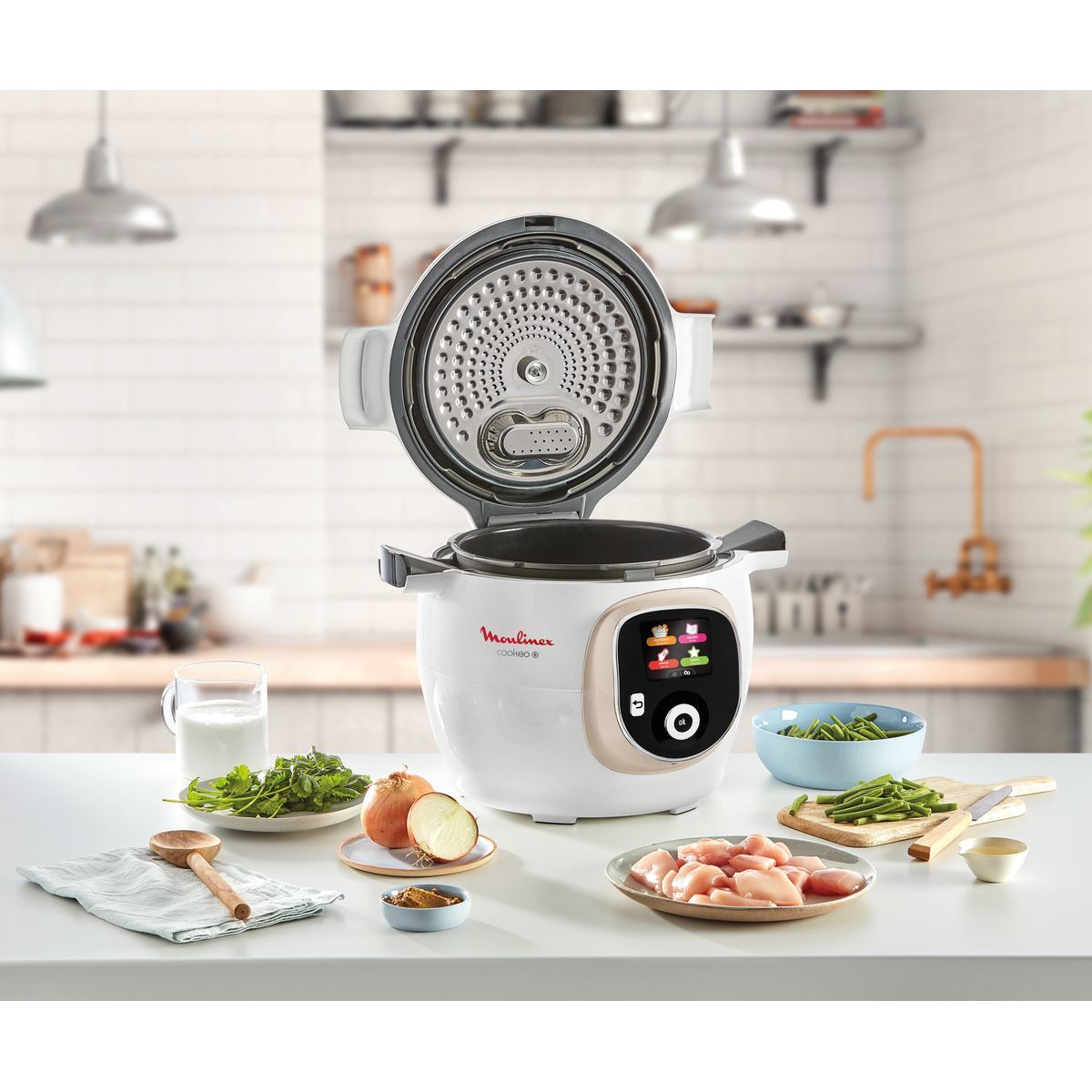 MOULINEX Multicuiseur intelligent cookeo CE851A10 - Blanc