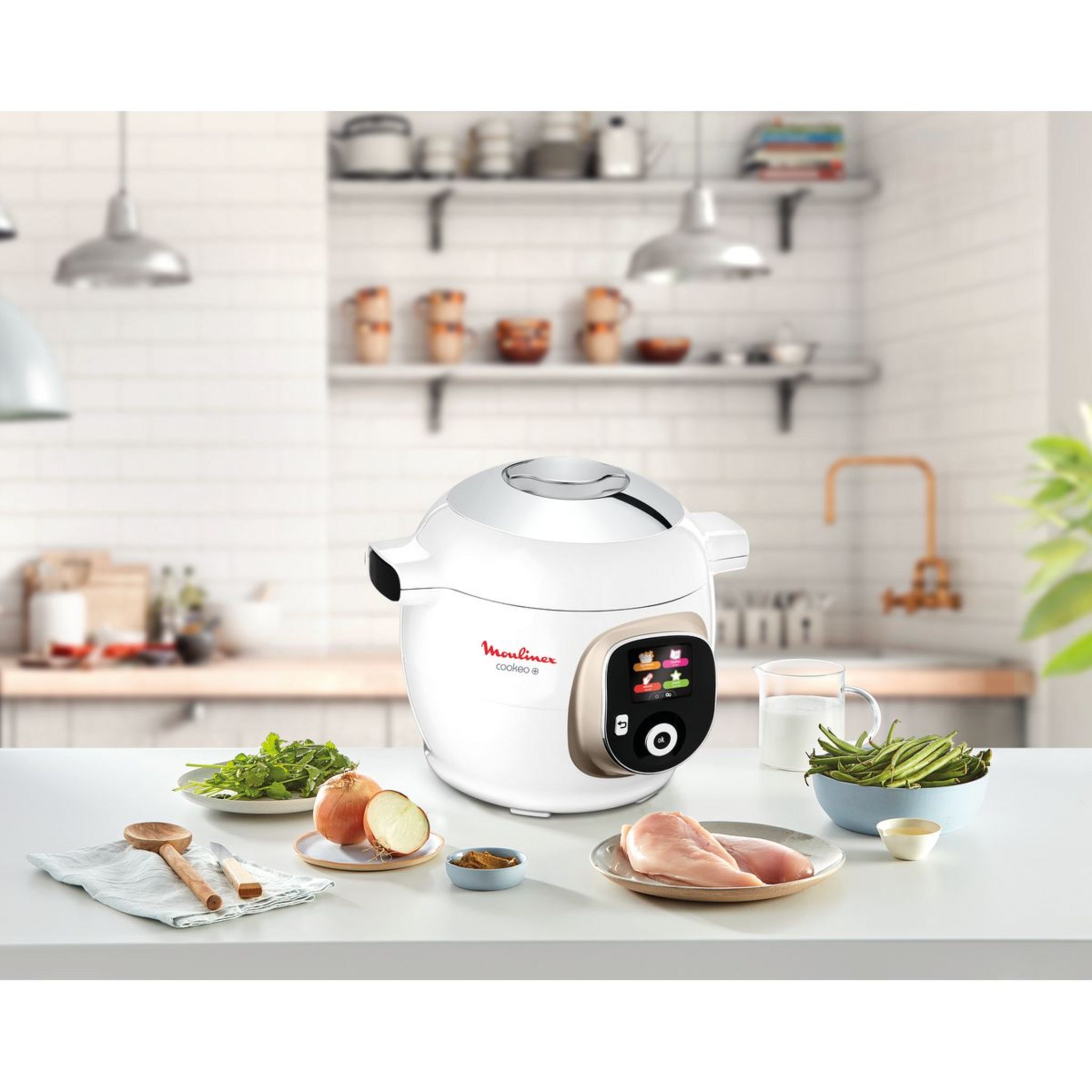 Voir la diapositive 10 : MOULINEX Multicuiseur intelligent cookeo CE851A10 - Blanc