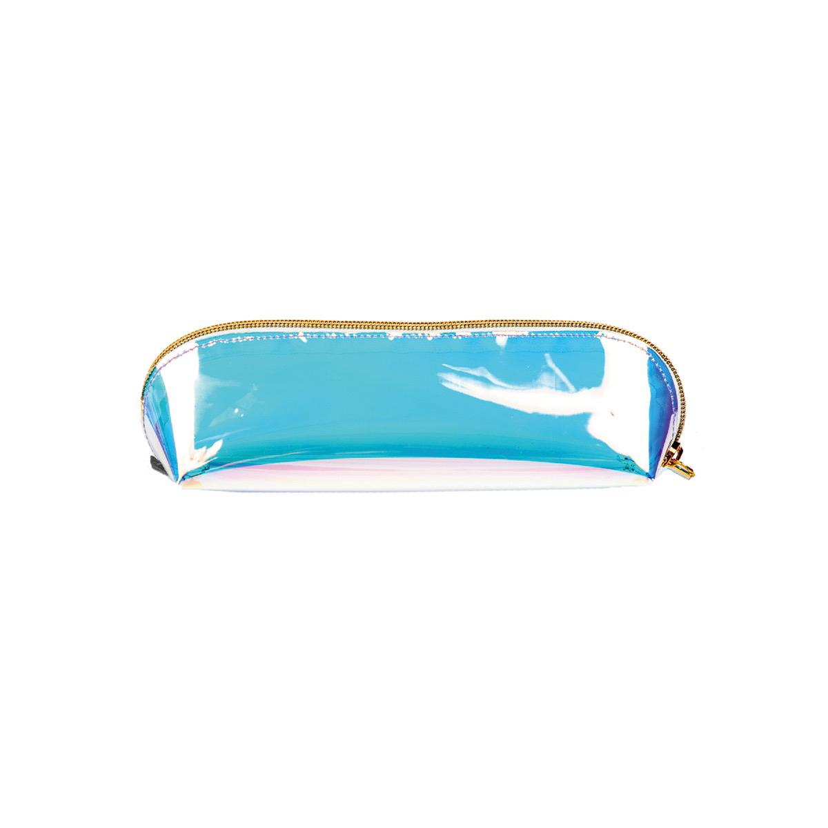 Voir la diapositive 2 : AUCHAN Trousse 1 compartiment - Argent Irisé