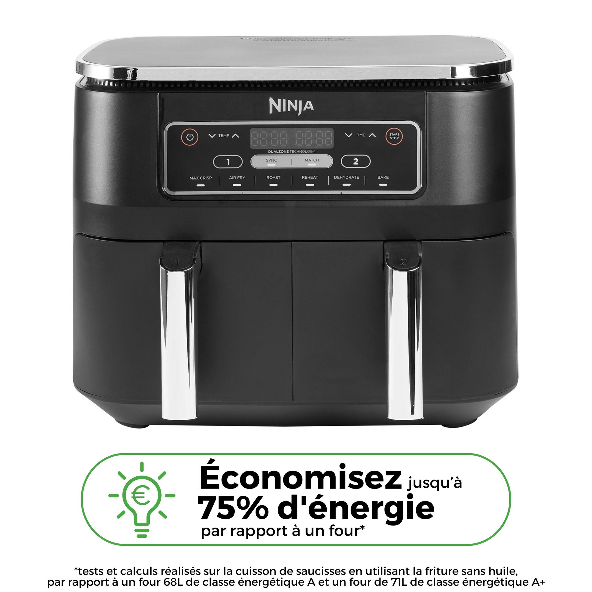 Voir la diapositive 2 : NINJA Friteuse électrique sans huile à air chaud AF300EU - Noir