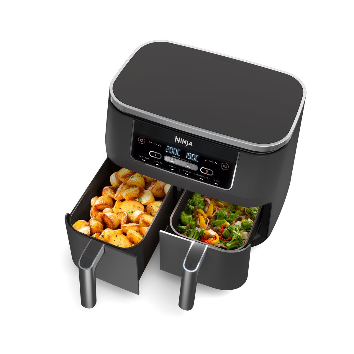 Voir la diapositive 11 : NINJA Friteuse électrique sans huile à air chaud AF300EU - Noir