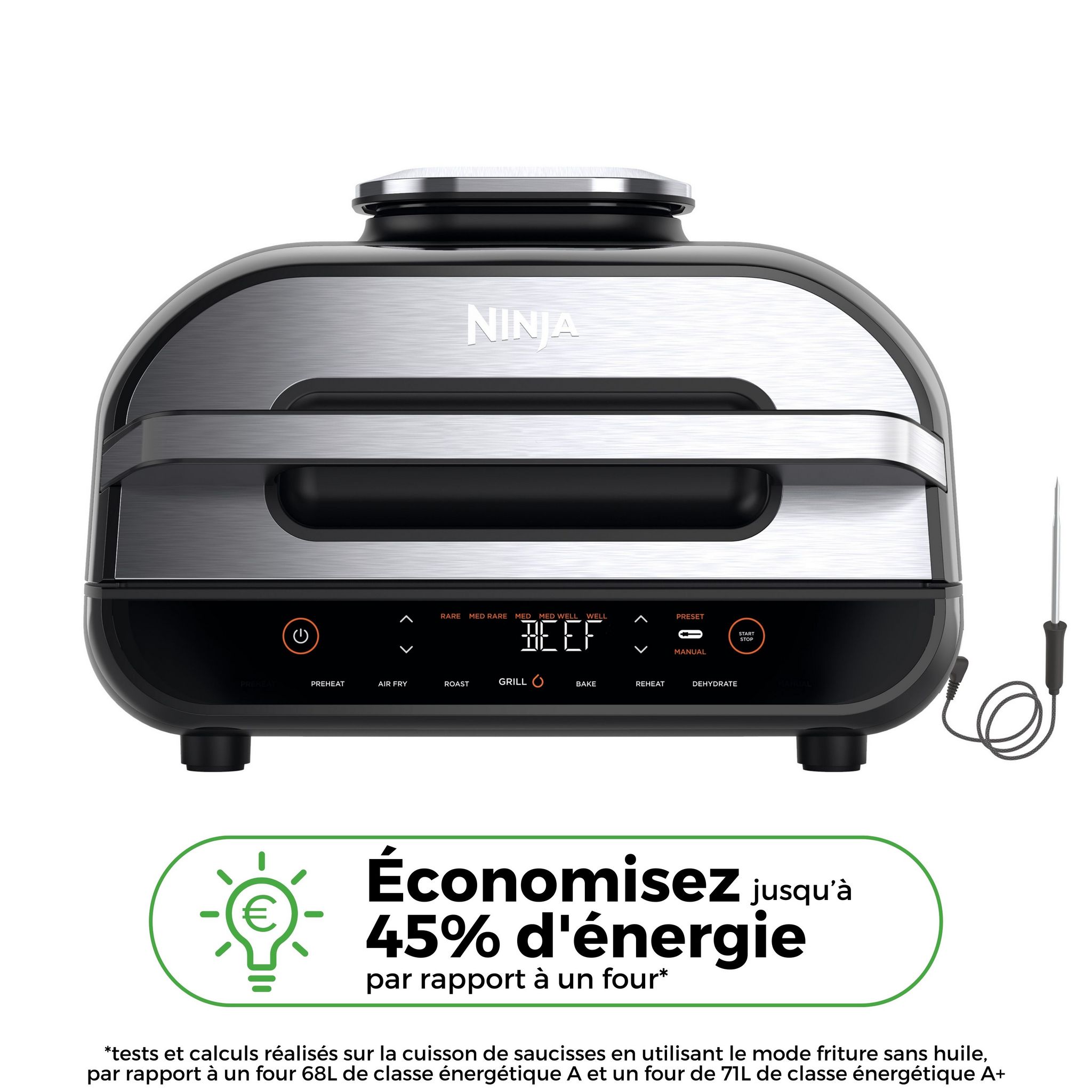Voir la diapositive 2 : NINJA Grill AG551UK - Noir