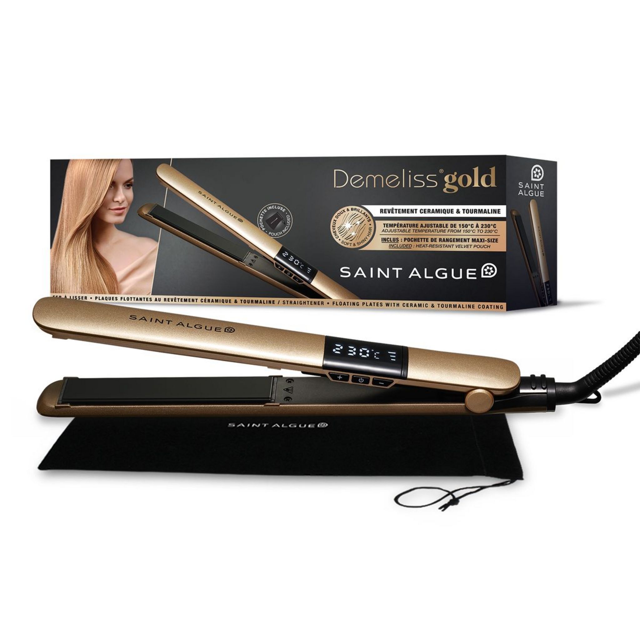 Voir la diapositive 3 : SAINT ALGUE Lisseur céramique et tourmaline 3963 - Bronze