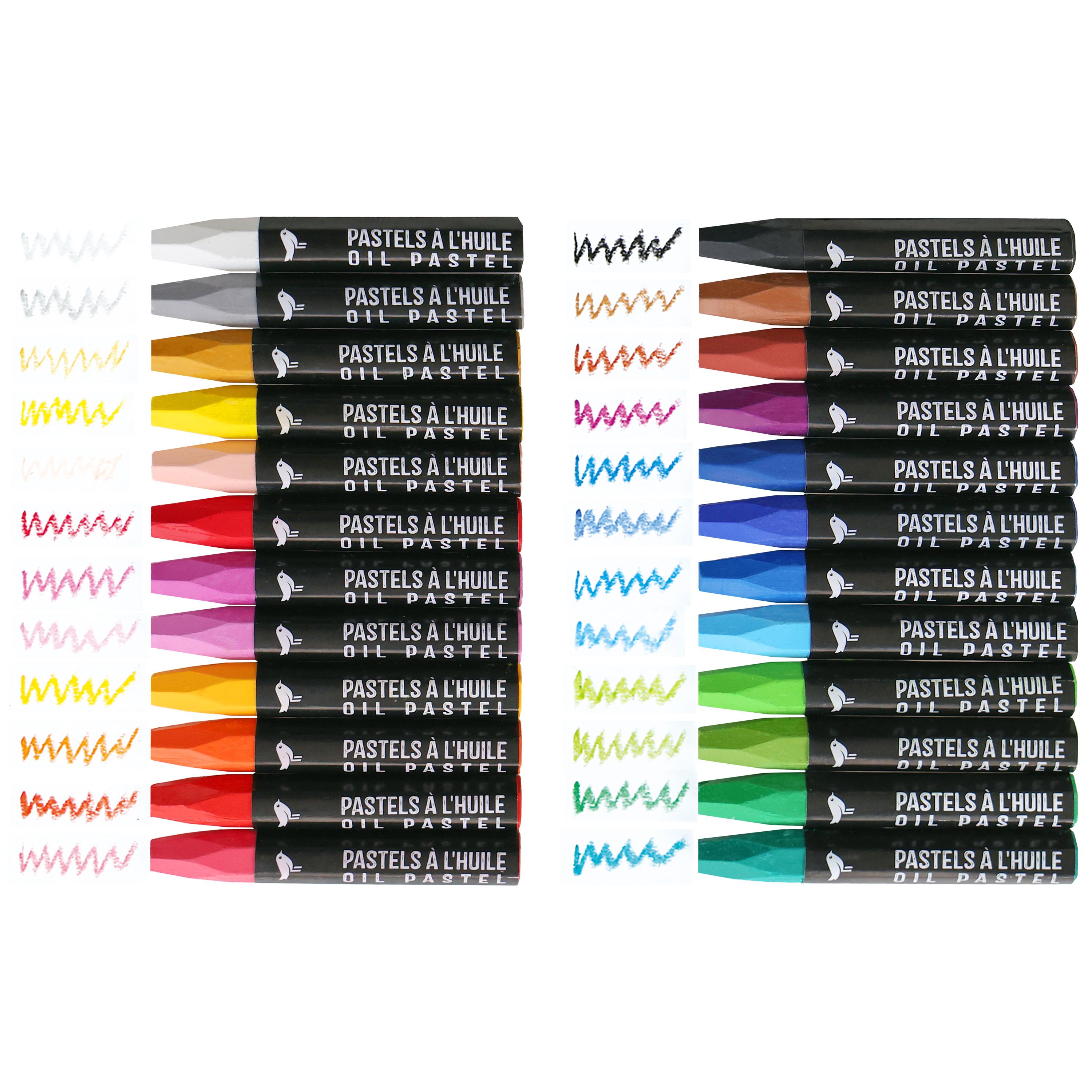 Voir la diapositive 3 : AUCHAN Pochette de 24 crayons Pastel à l'huile