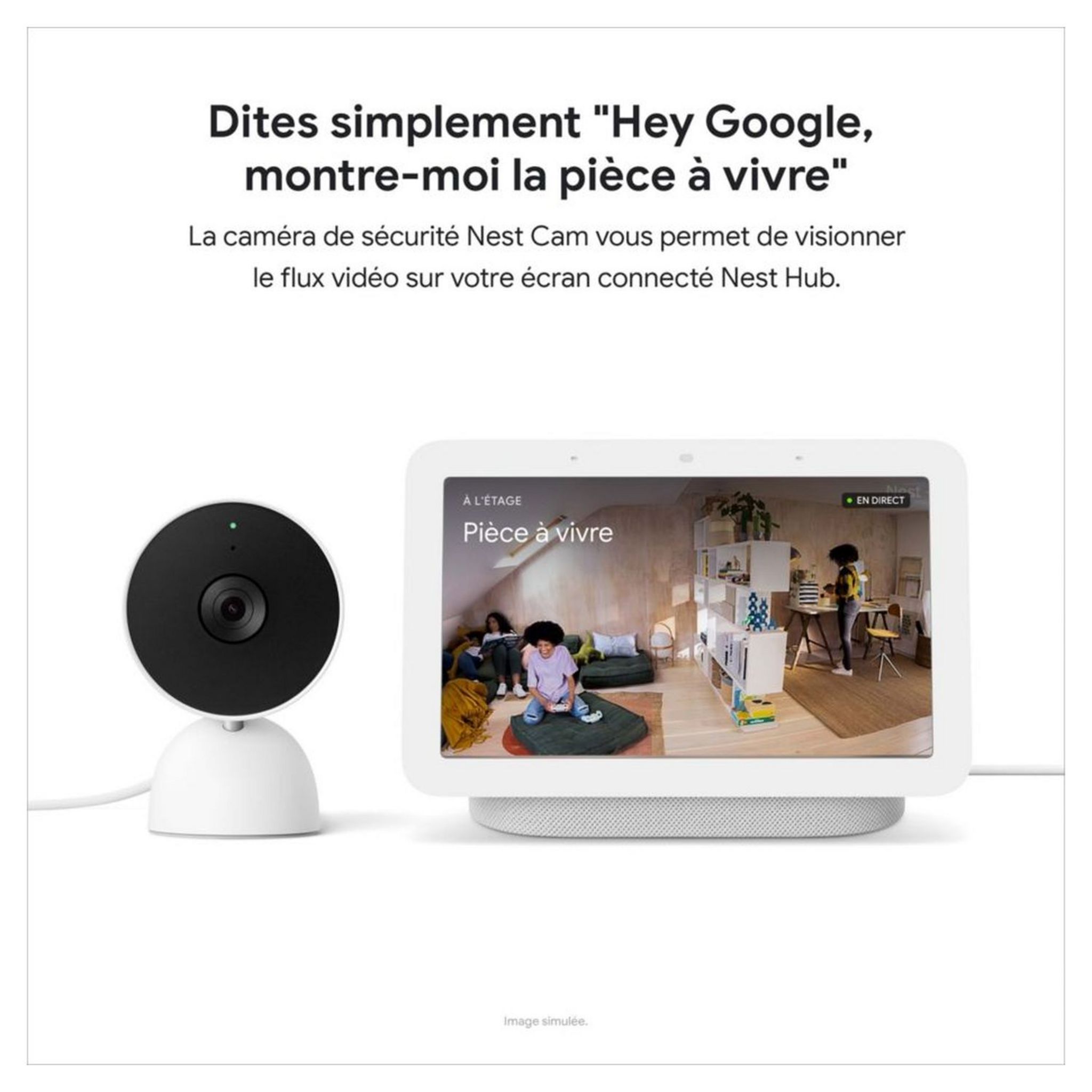 Voir la diapositive 3 : GOOGLE Caméra de surveillance Google Nest Cam (Intérieur - Filaire) - Blanc