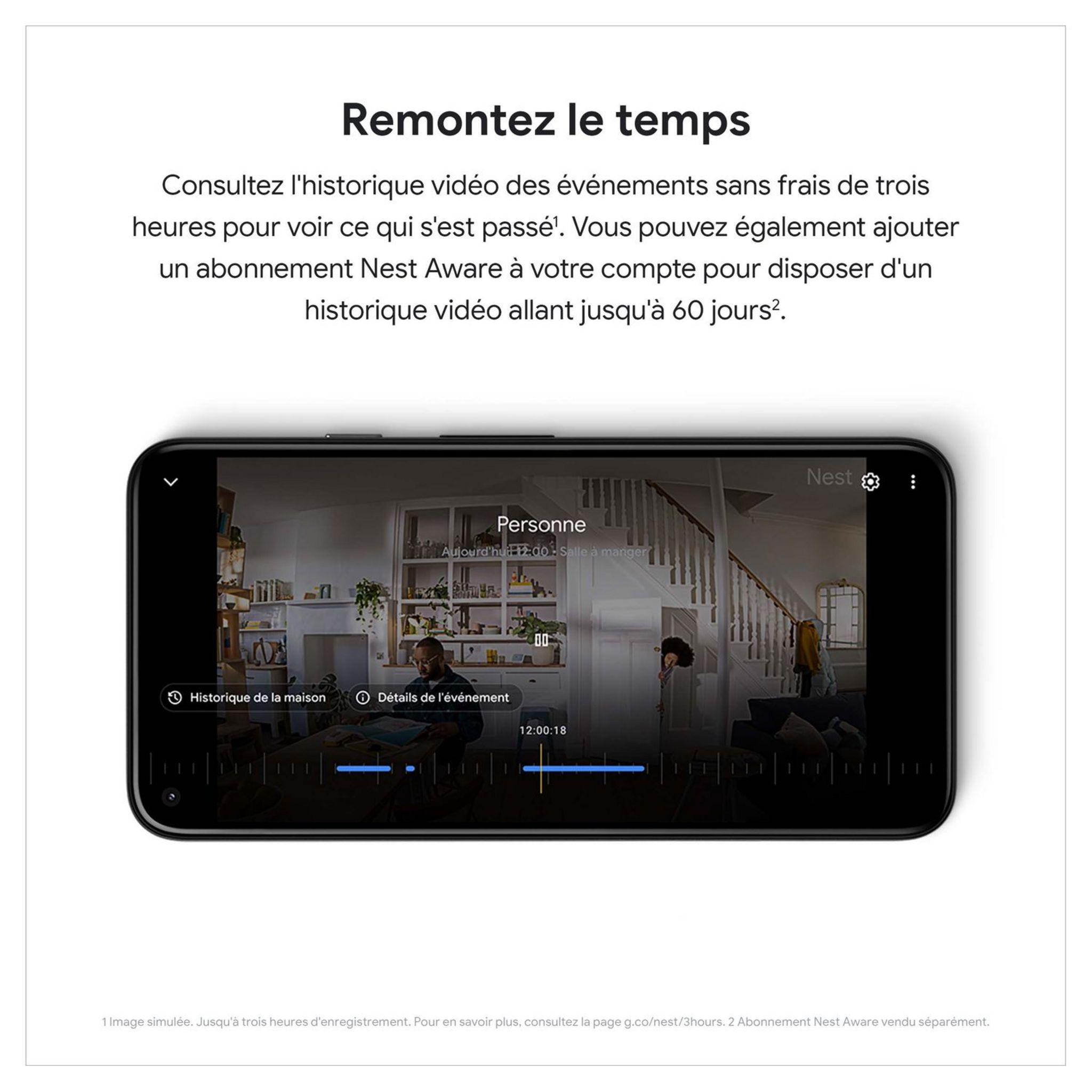 Voir la diapositive 9 : GOOGLE Caméra de surveillance Google Nest Cam (Intérieur - Filaire) - Blanc