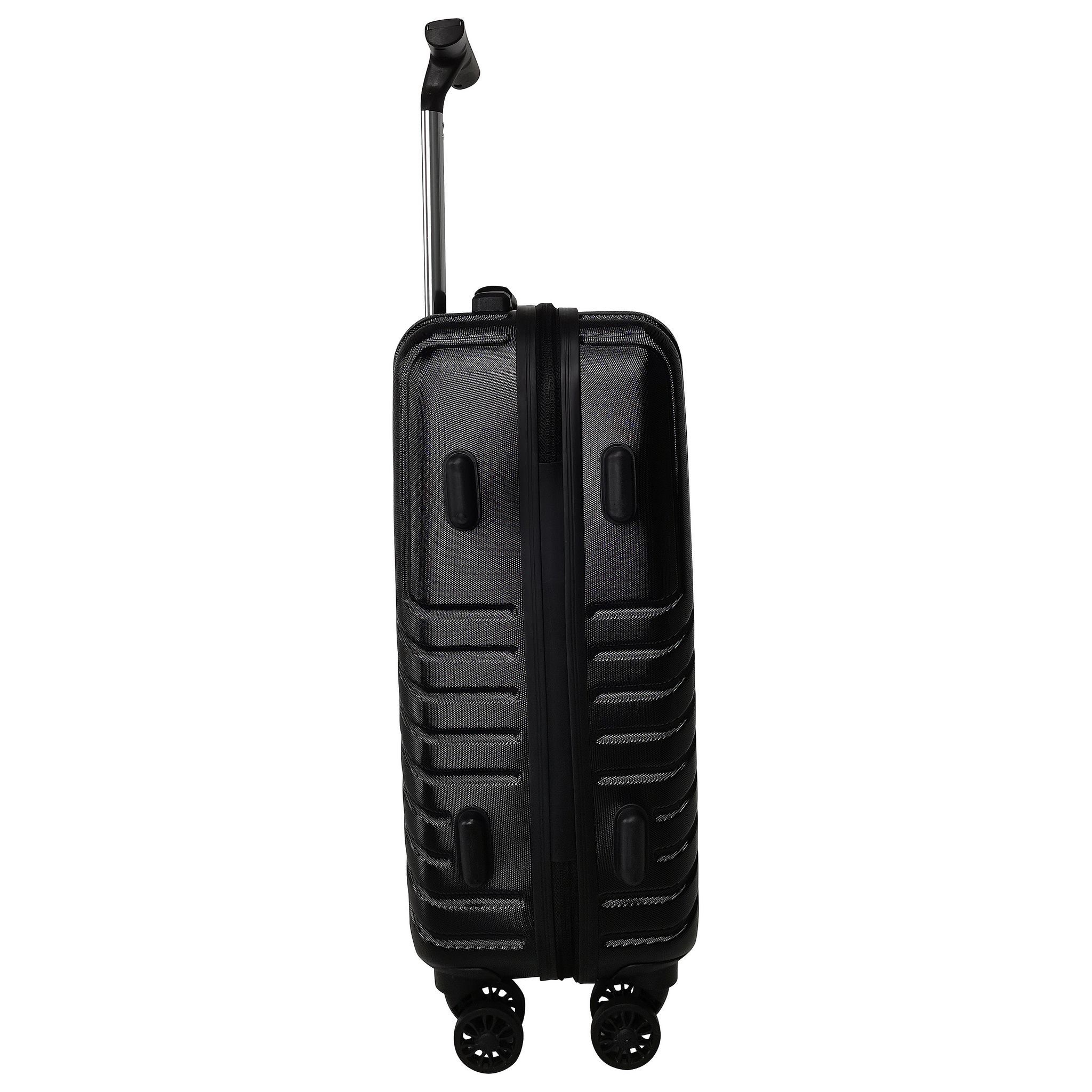 Voir la diapositive 2 : AIRPORT Valise cabine rigide noire Wavy Pop 55x35x20cm